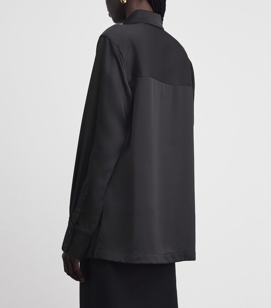 CAMILLA AND MARC Womens Satin Ground Shirt Dblk Black Image 5