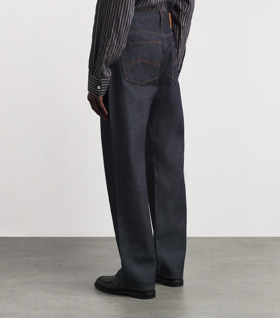 Emporio Armani Mens Straight-Leg Jeans Image 5