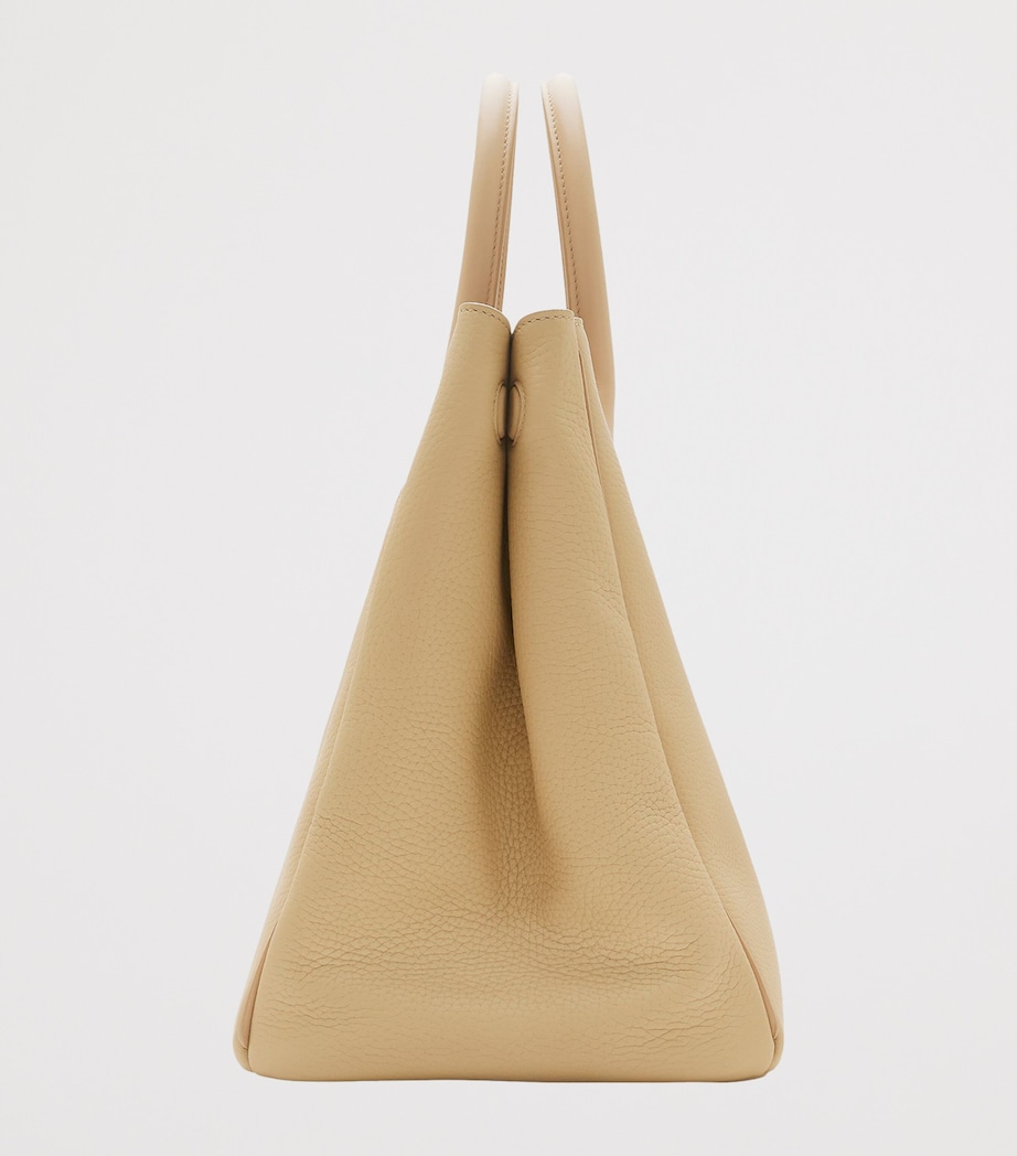 Leather Medium Rocking Horse Tote Bag SAND Image 4