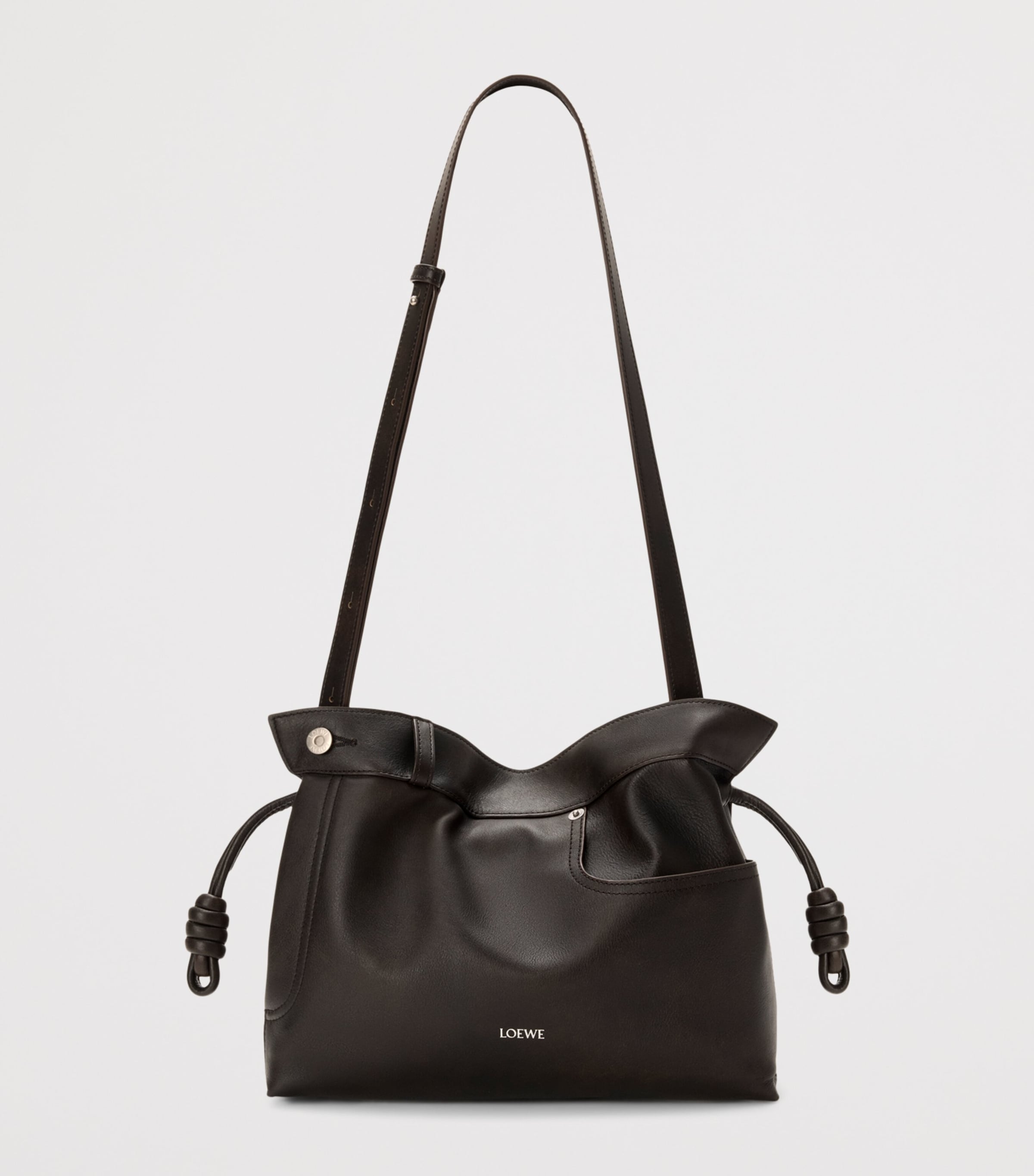 Medium Calfskin Flamenco Panta Clutch Bag VINTAGE BROWN Image 6