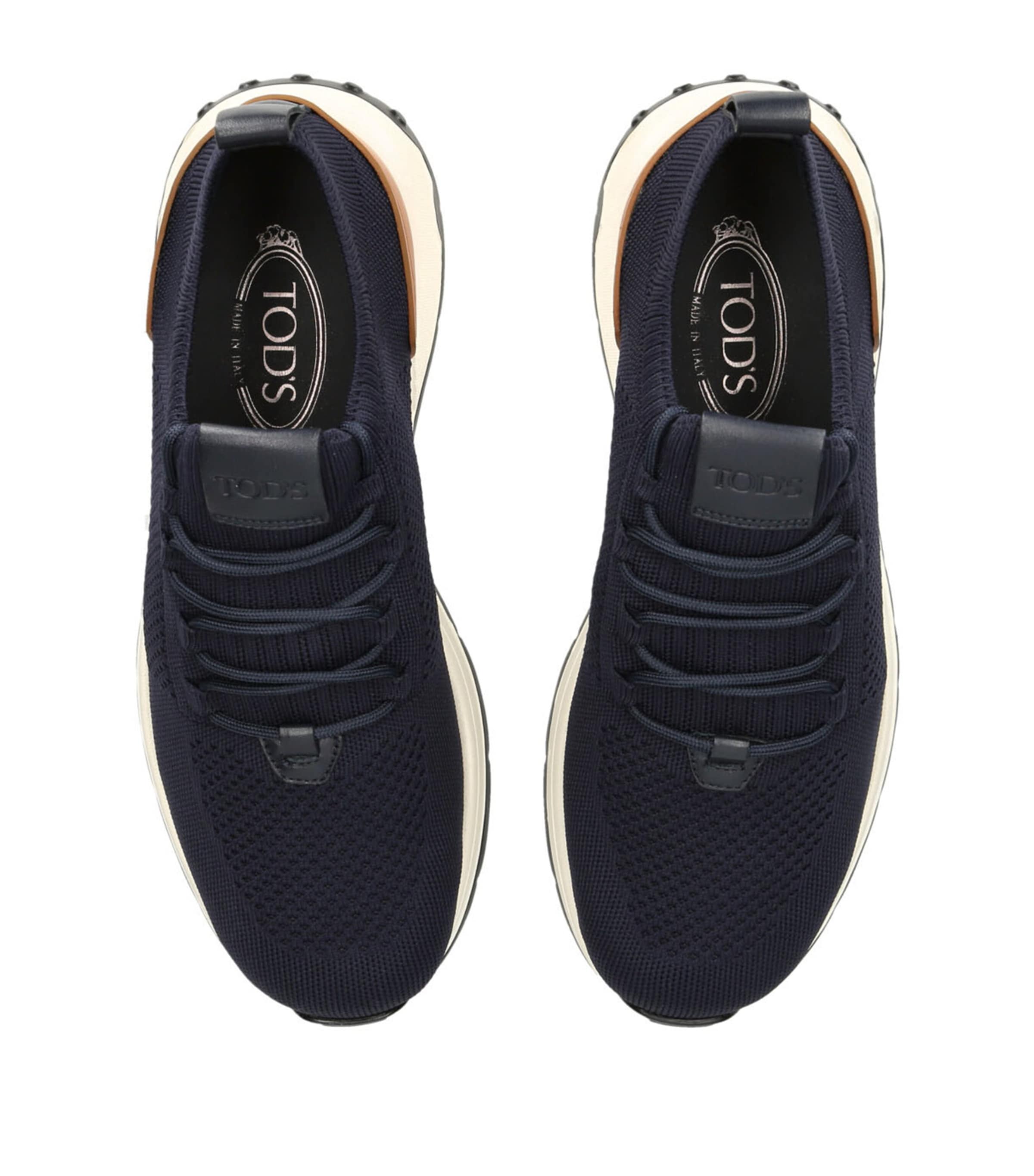 Calfskin Sneaker Scarpe Calzino Valentino Tod's Navy Run 63K