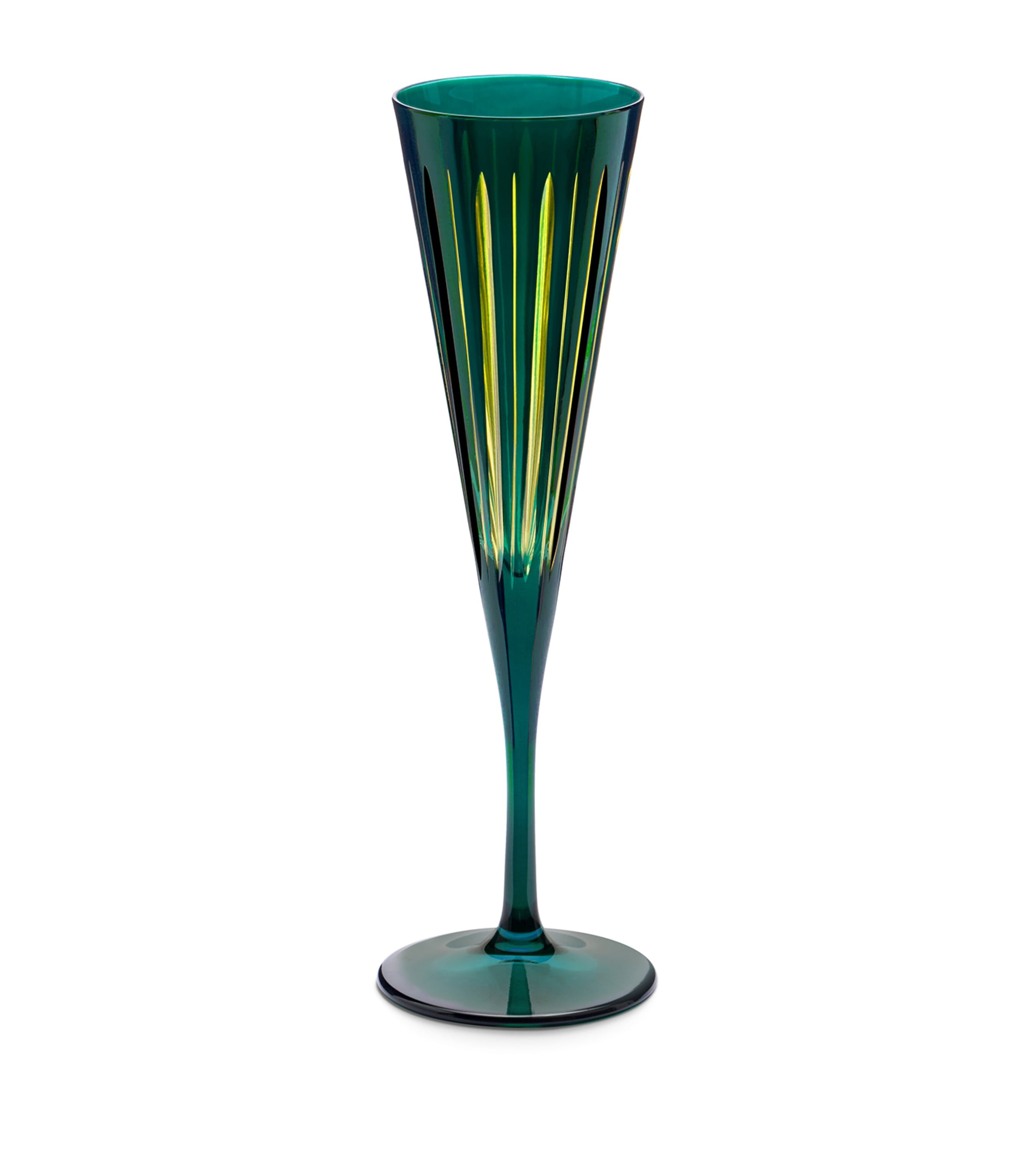 L'Objet Prism Champagne Flutes (Set of 4) Green Image 1