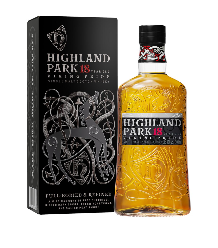 Highland Park 18 Year Old Viking Pride Scotch Whisky 70cl Harrods GR Highland Park 18 Year Old Viking Pride Scotch Whisky 70cl Harrods GR