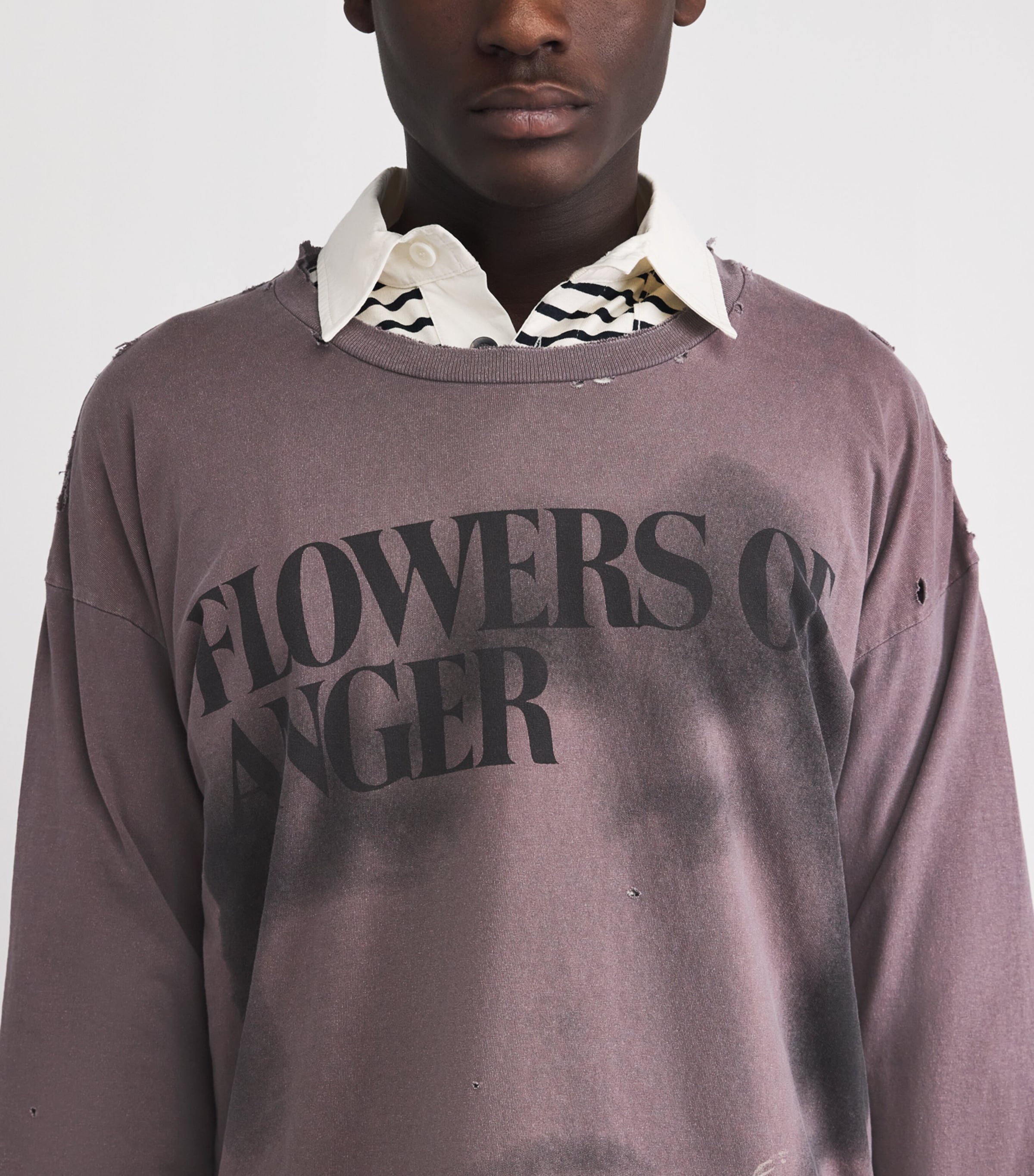 Enfants Riches Déprimés Mens Cotton Flowers of Anger T-Shirt Antique Brown Image 3