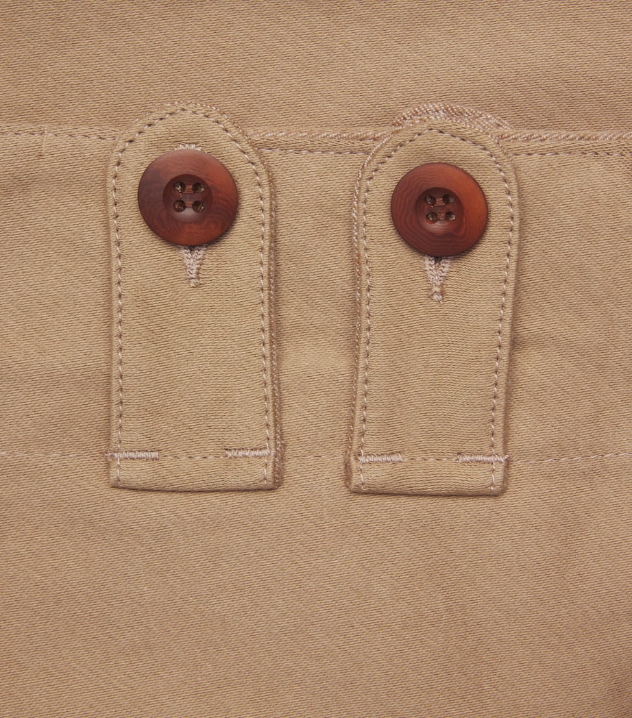 Cotton Wide-Leg Trousers BEIGE Image 5