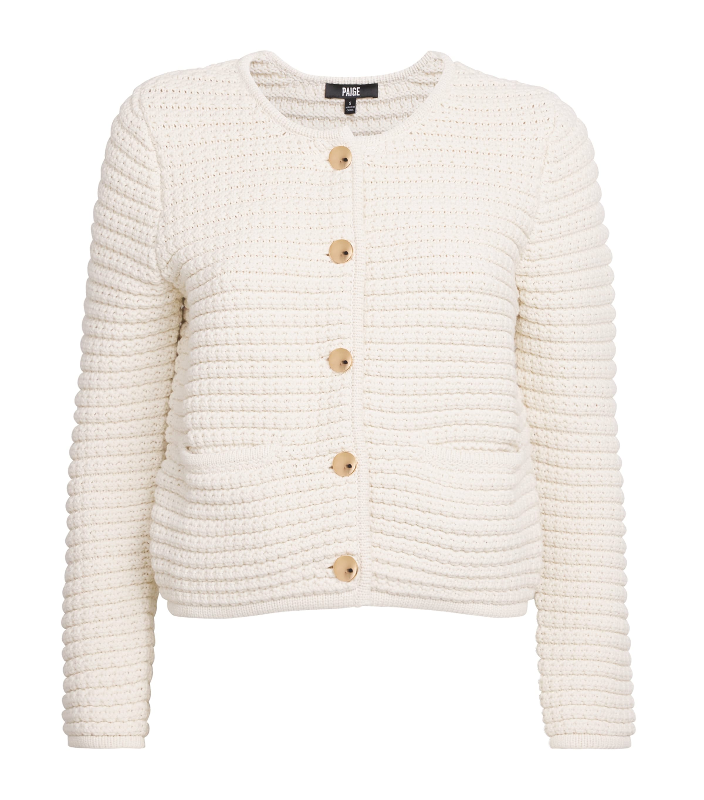 Paige Cotton-blend Crochet Oberon Cardigan