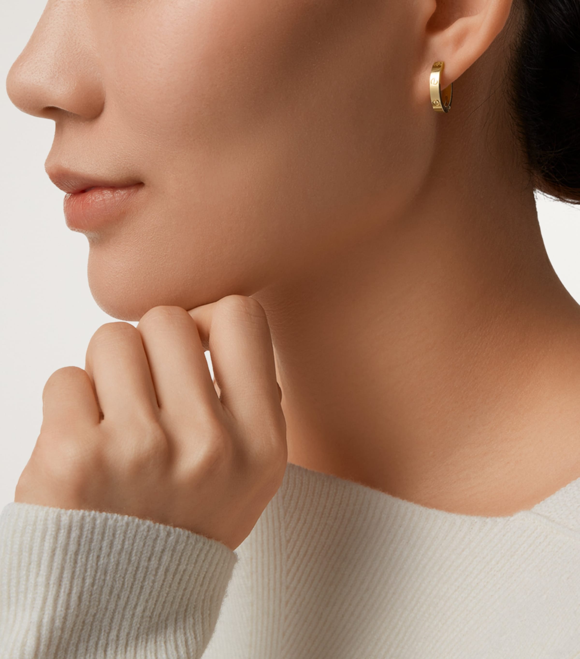 Cartier Yellow Gold LOVE Double Hoop Earrings | Harrods UK