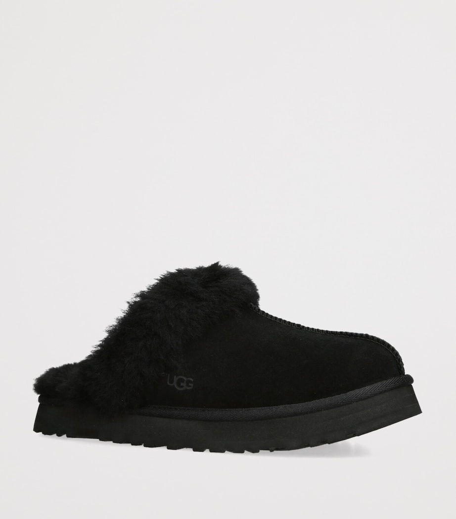 Suede Disquette Slippers BLACK Image 3