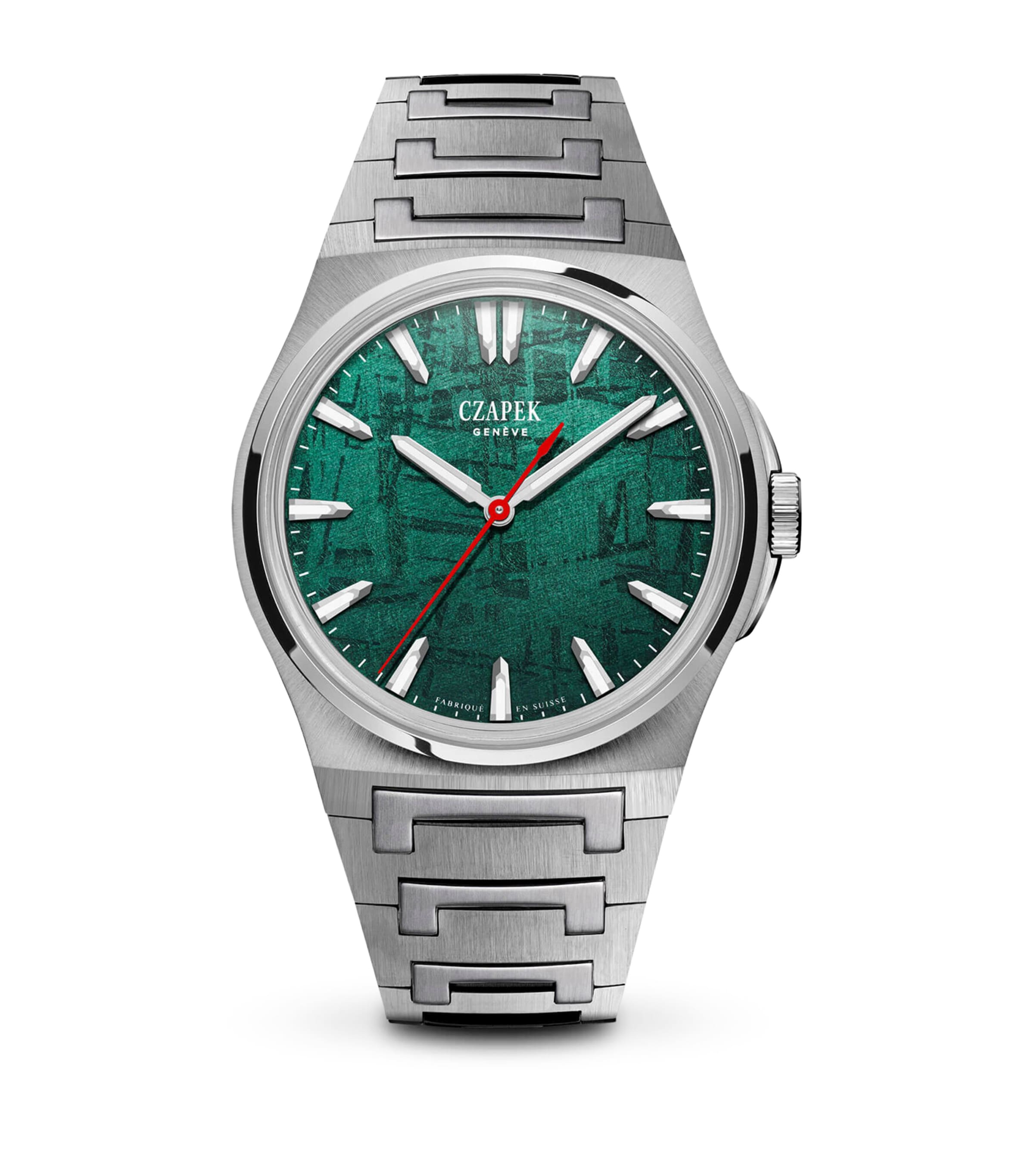 Czapek Stainless Steel Antarctique Tourbillon Watch In Green
