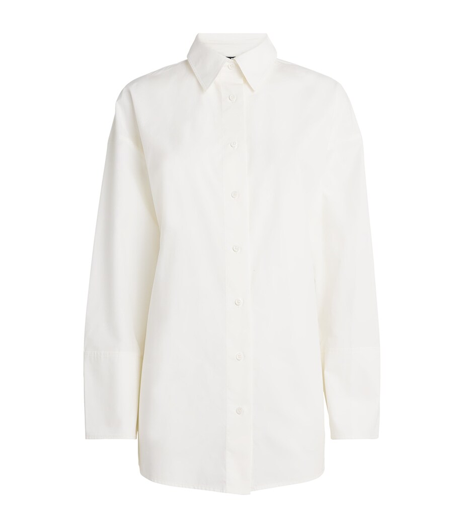 Cotton Open-Back Shirt POPELINE WHTE Image 1