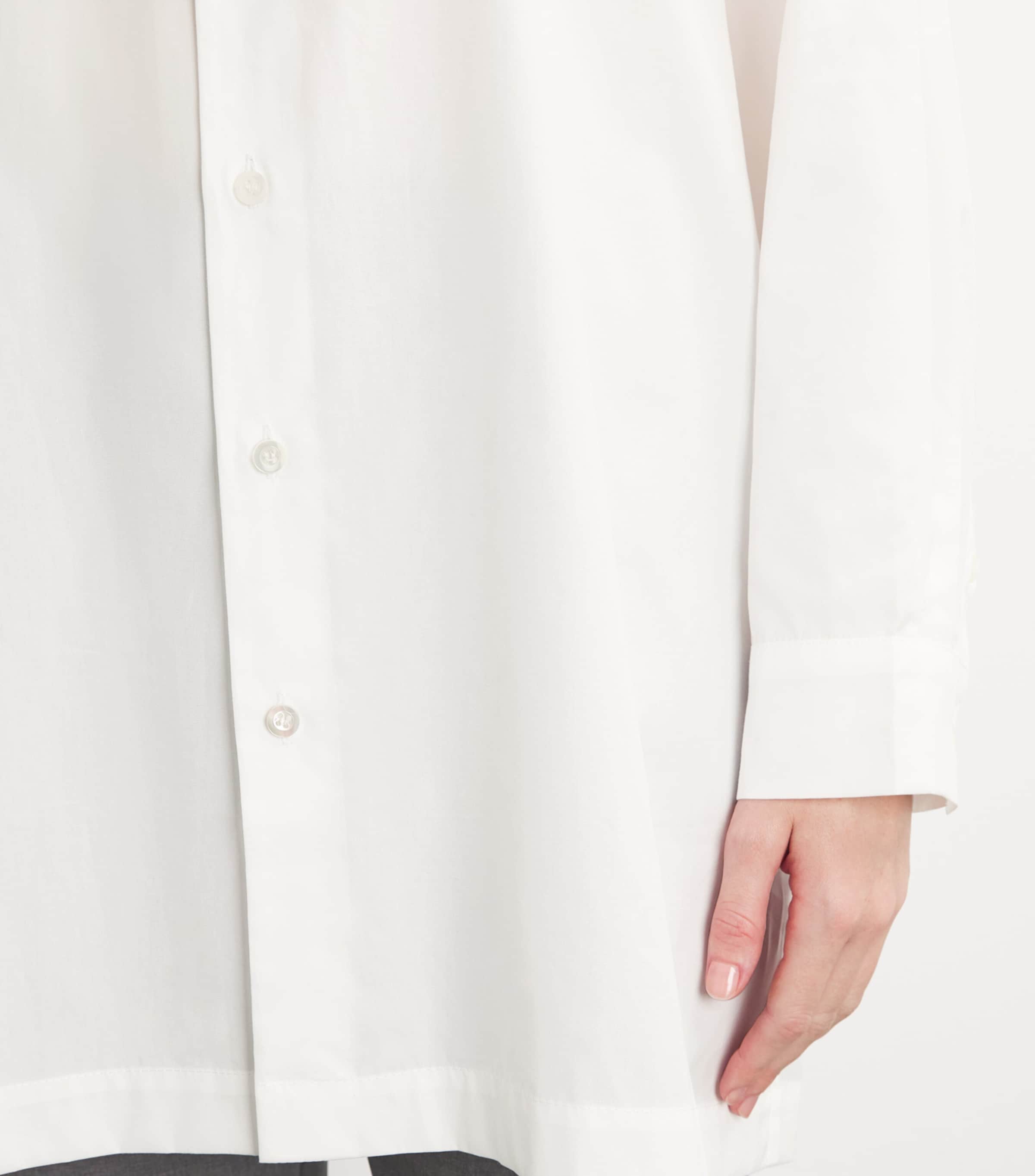 Slim A-Line Back-Pleat Shirt WHITE Image 6