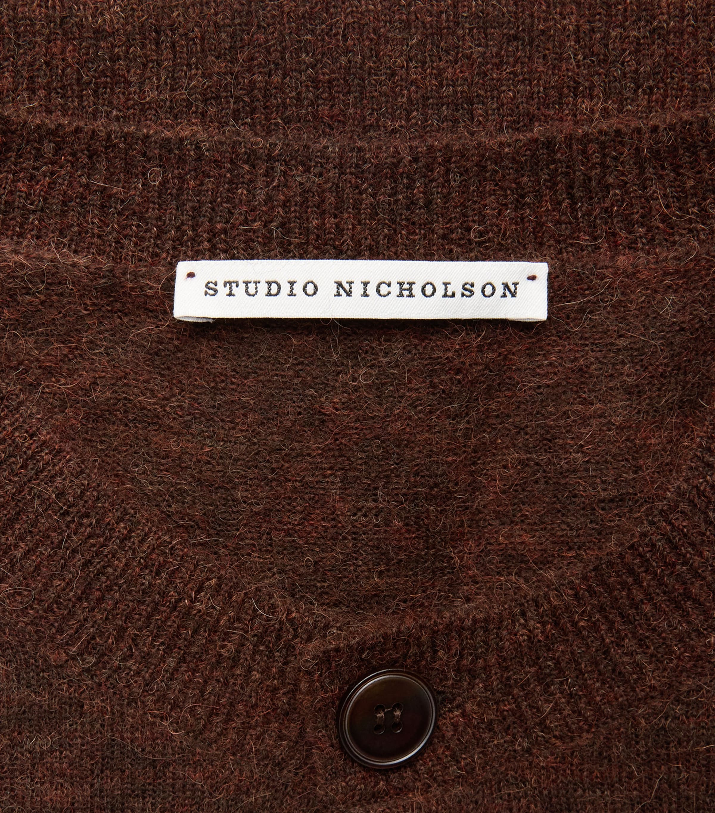 Studio Nicholson Mens Andres Cardigan Chestnut Image 6