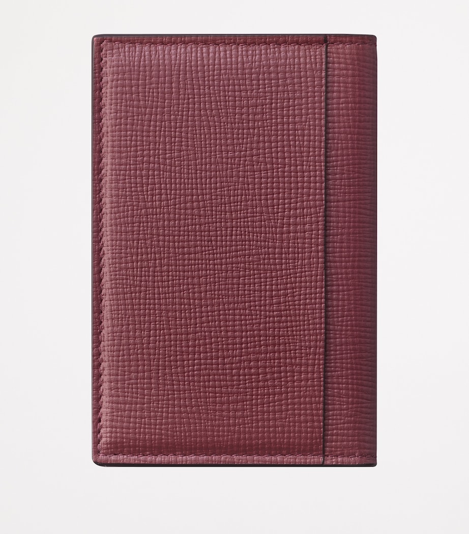 Leather Losange Card Holder BURGUNDY Image 2