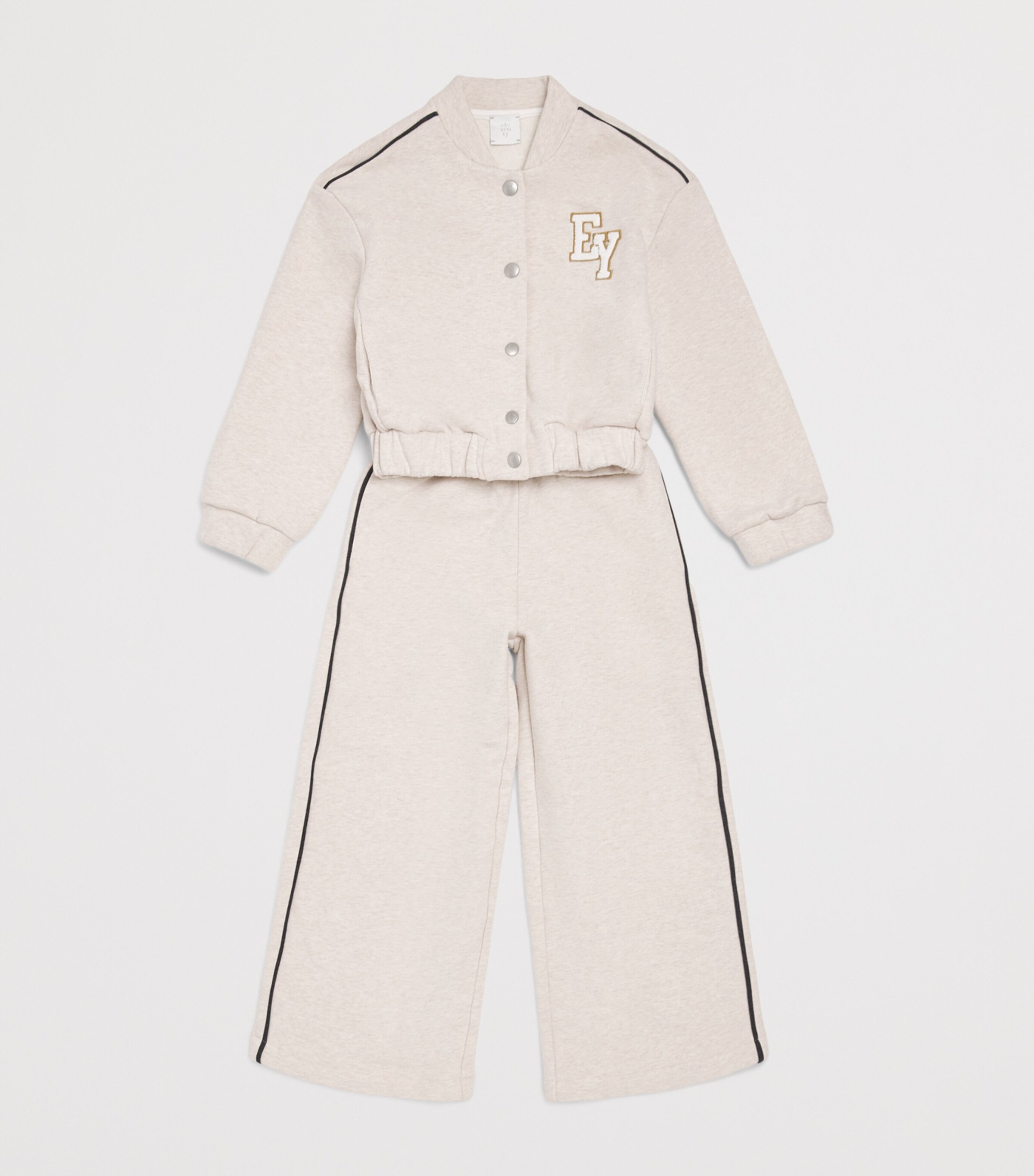 Eleventy Kids Cotton-Cashmere Drawstring Sweatpants (2-16 Years) Med Beige/charcoal Image 3
