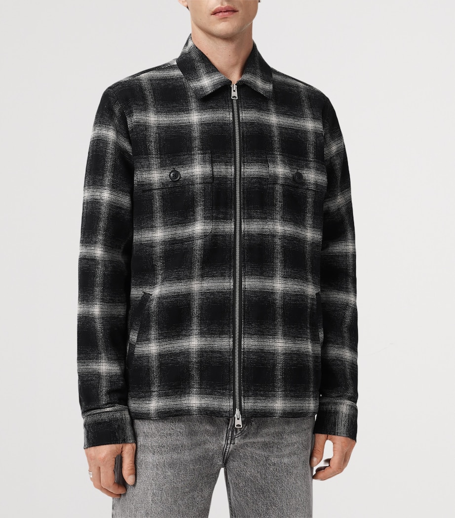Organic Cotton Check Bayo Jacket BLACK Image 5