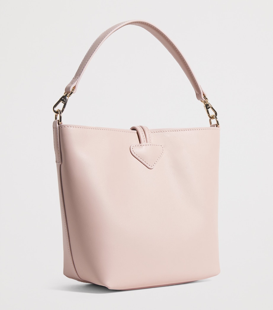 Longchamp Extra Small Leather Le Roseau Cross-Body Bag Petal Pink Image 3