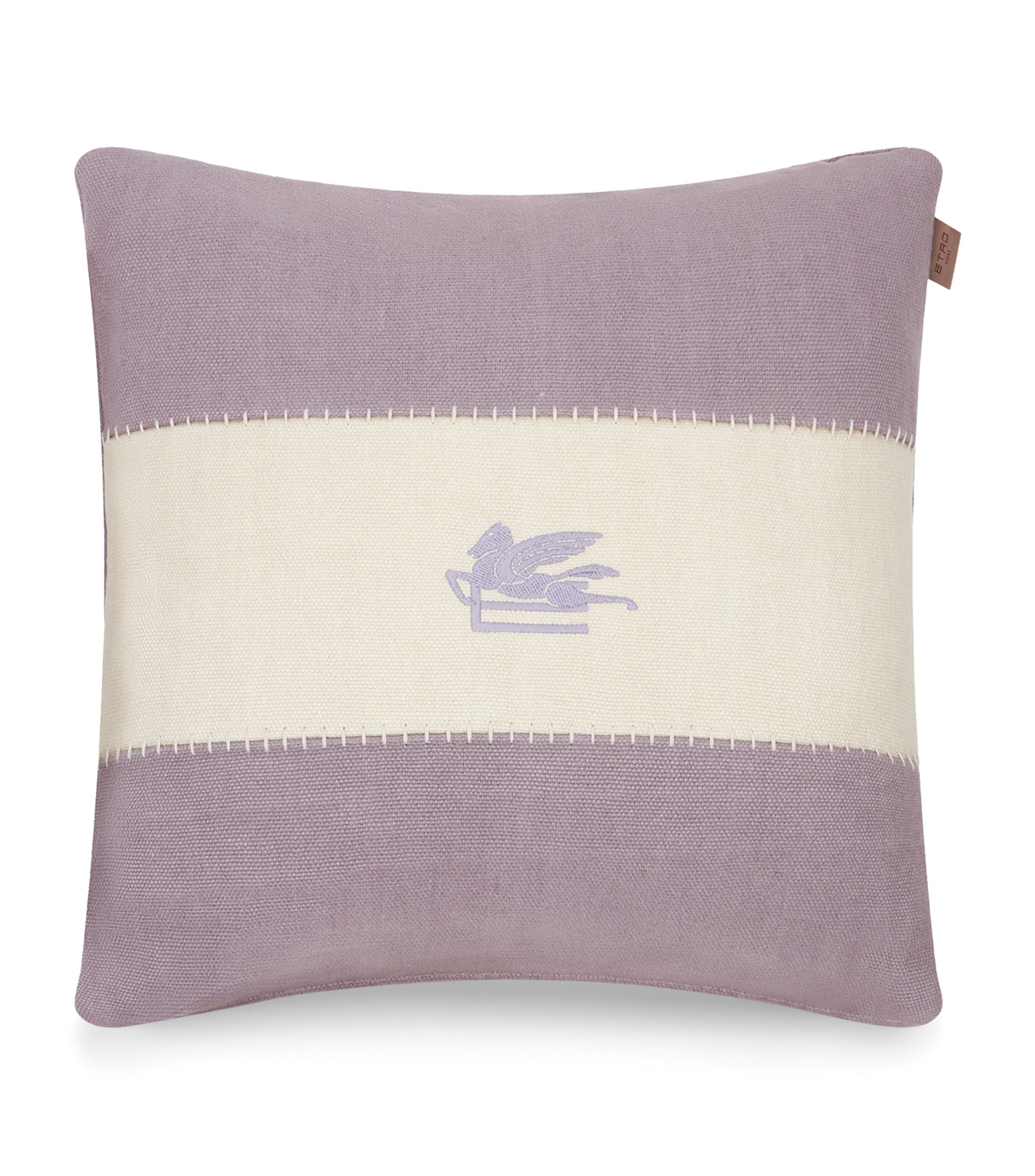 Etro Linen Pegaso Embroidered Cushion (45cm x 45cm) | Home Furnishings | Cushions | Designers | Etro | Trending Homeware