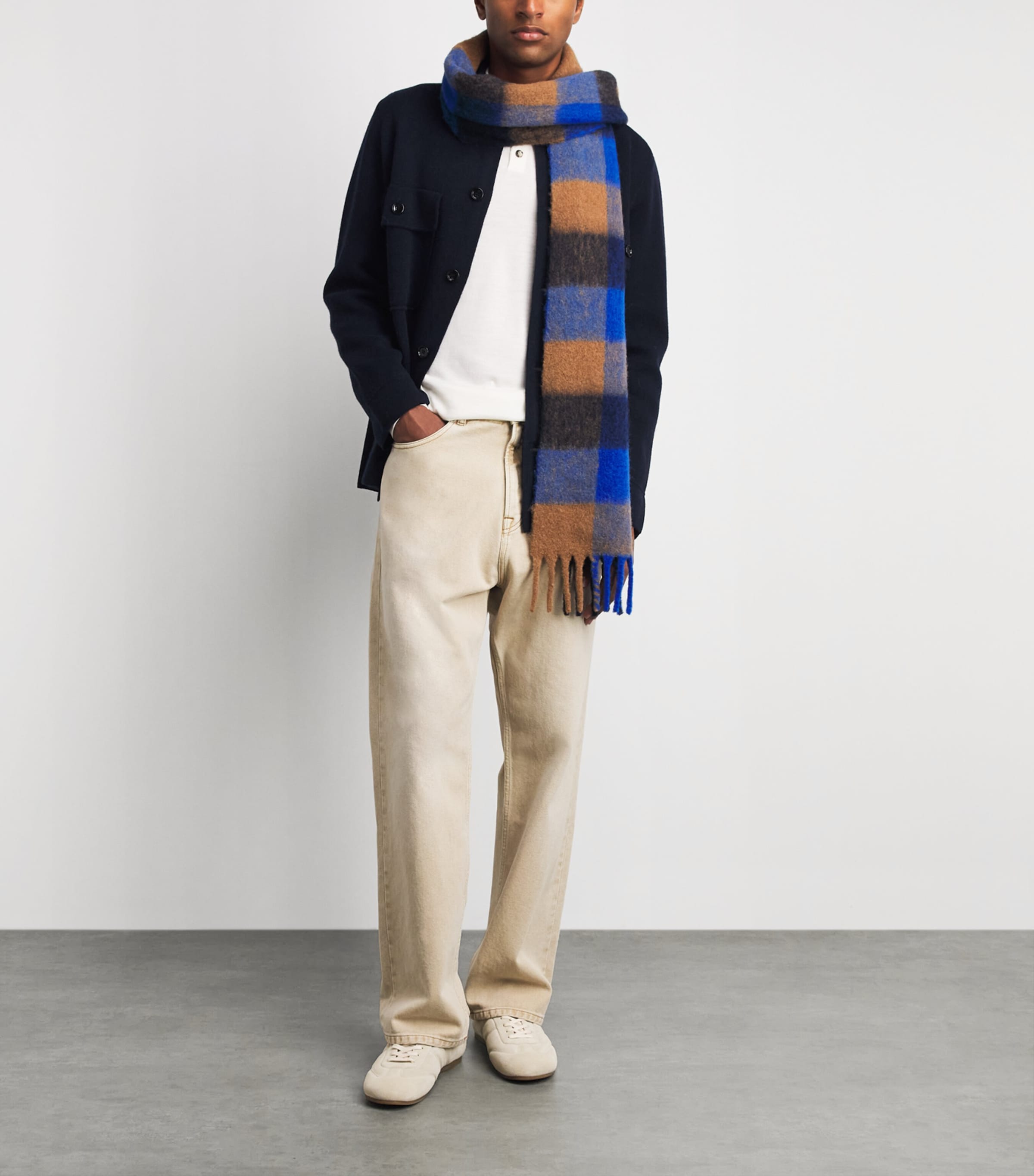 Allude Mens Virgin Wool-Cashmere Overshirt Image 2