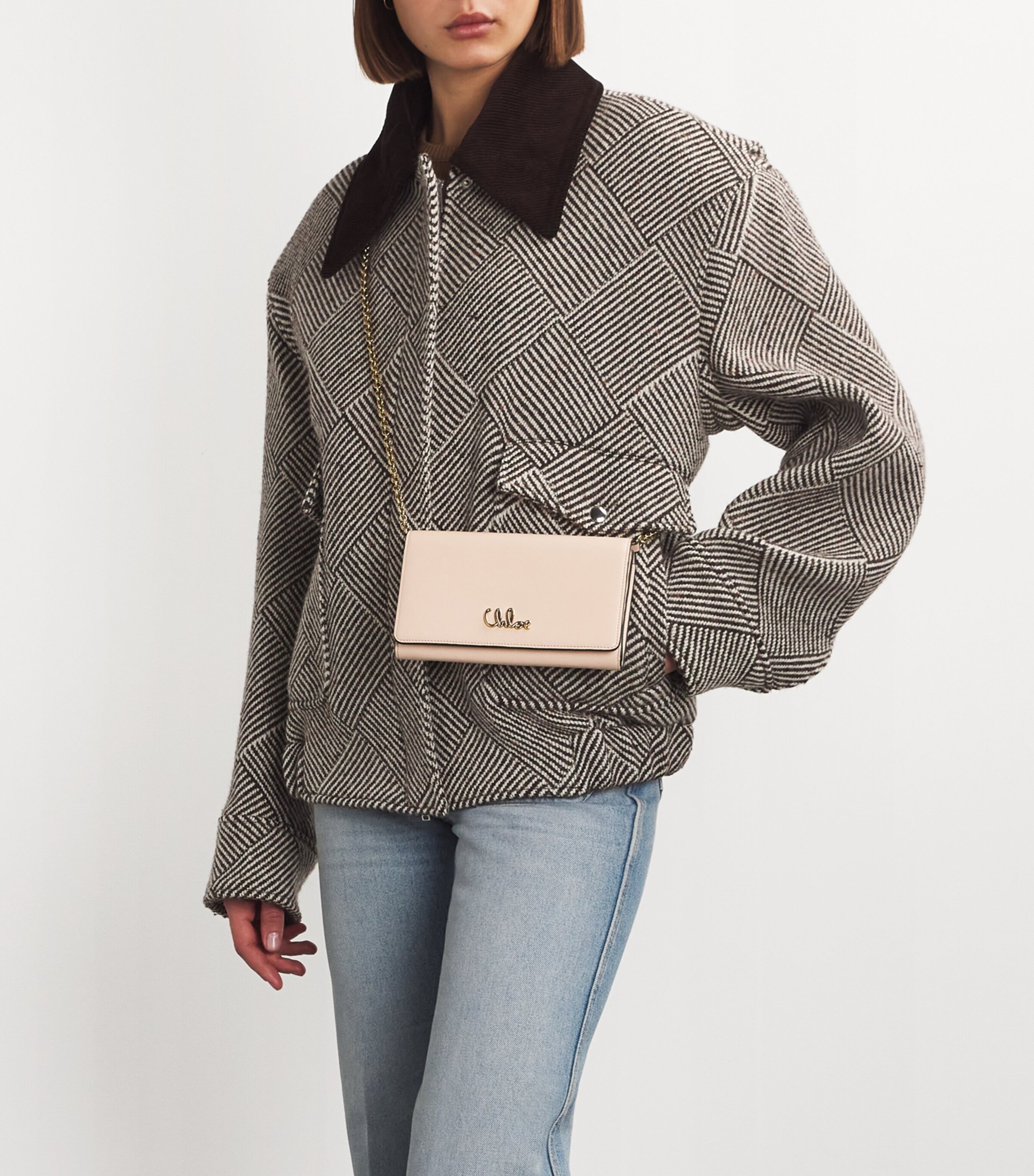 Chloé Calfskin Iconic Wallet on Chain | Harrods US