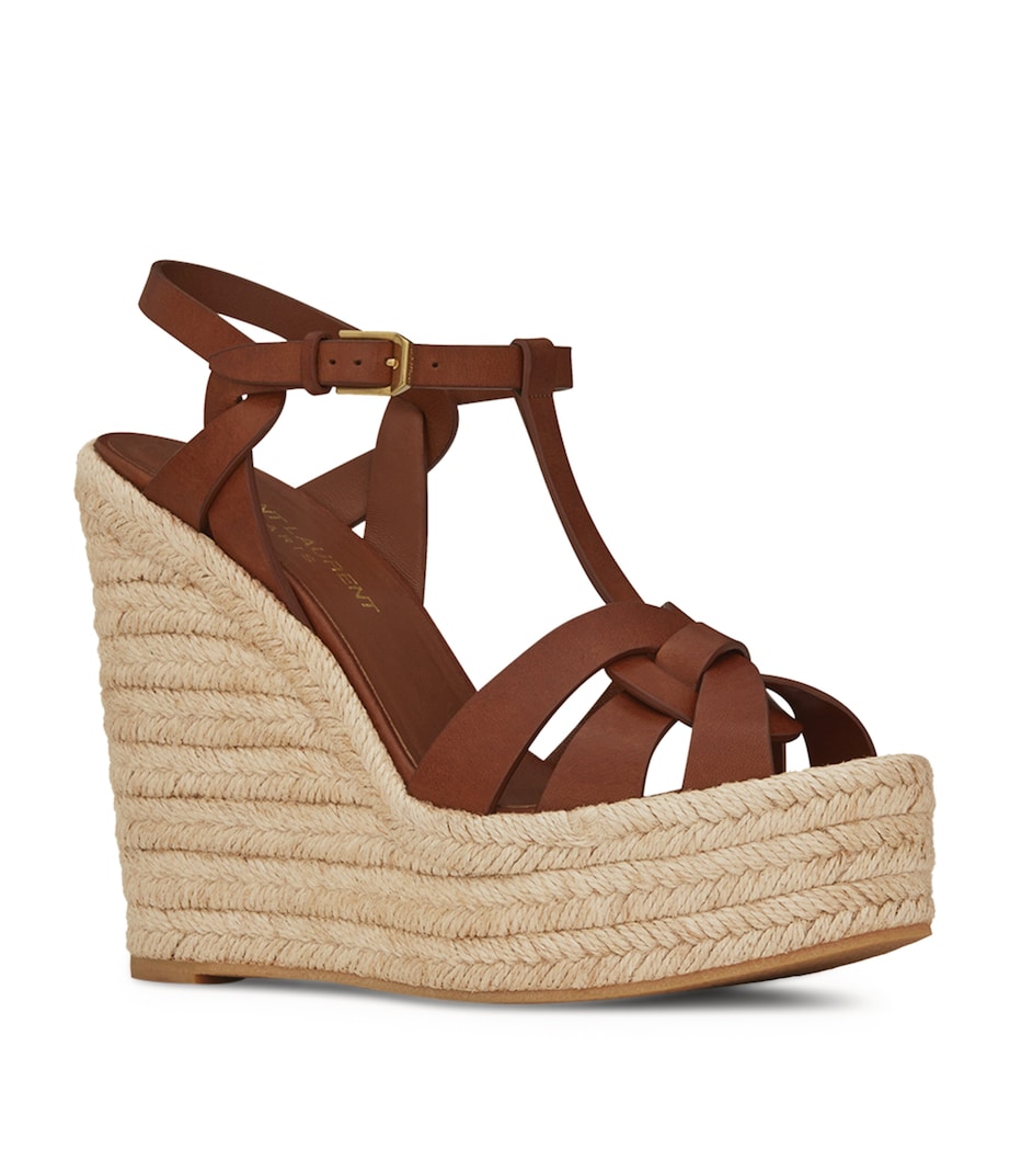 Leather Tribute Wedged Espadrilles 85 2206 Image 2