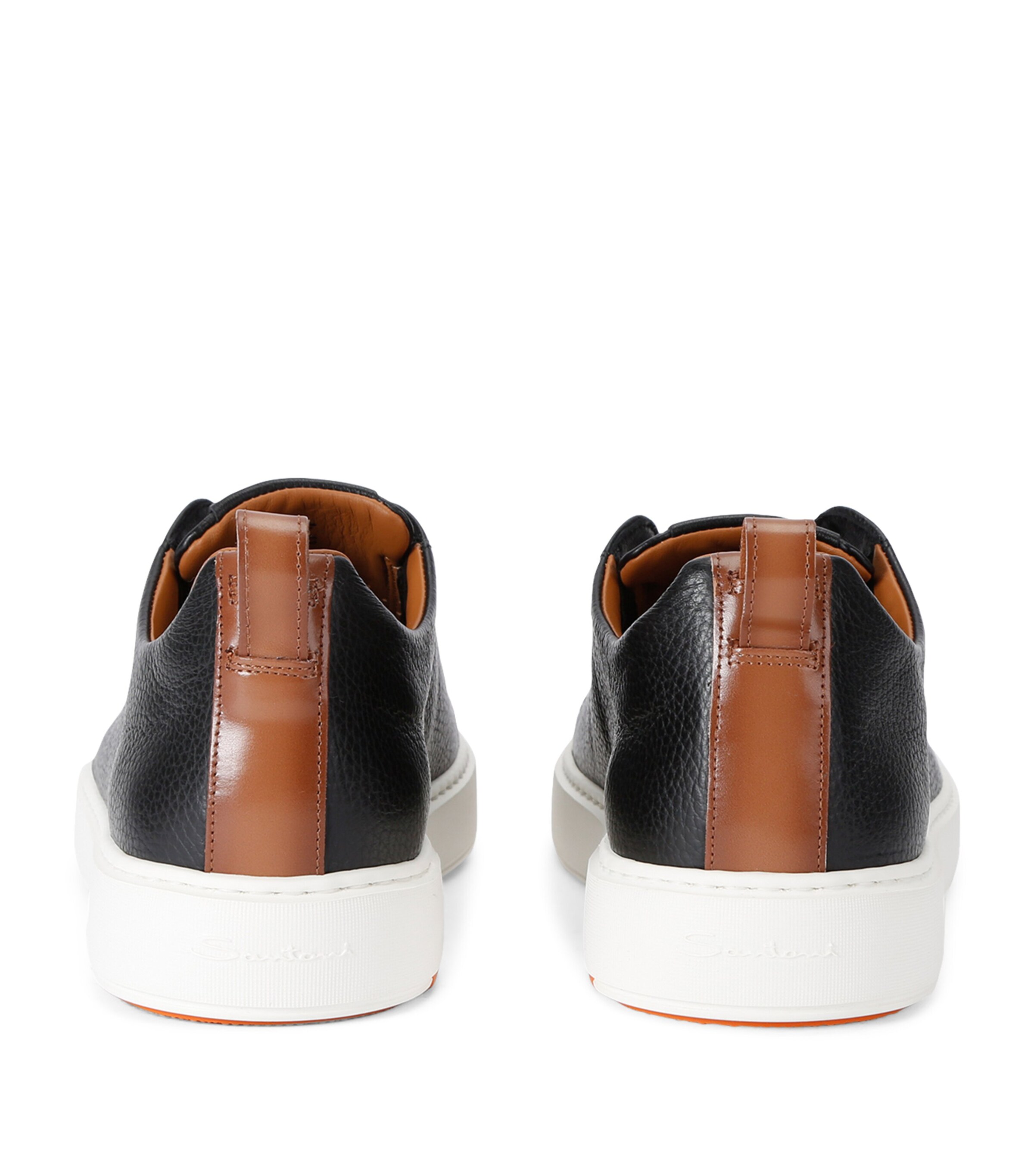 Leather Icon Slip-On Sneakers BLACK Image 2