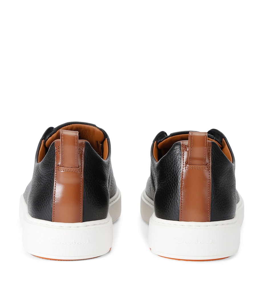 Leather Icon Slip-On Sneakers BLACK Image 2
