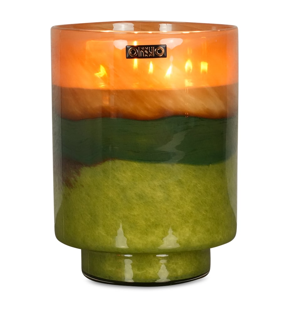 Extra Large Art Jane Candle AMBER/GREEN Image 1
