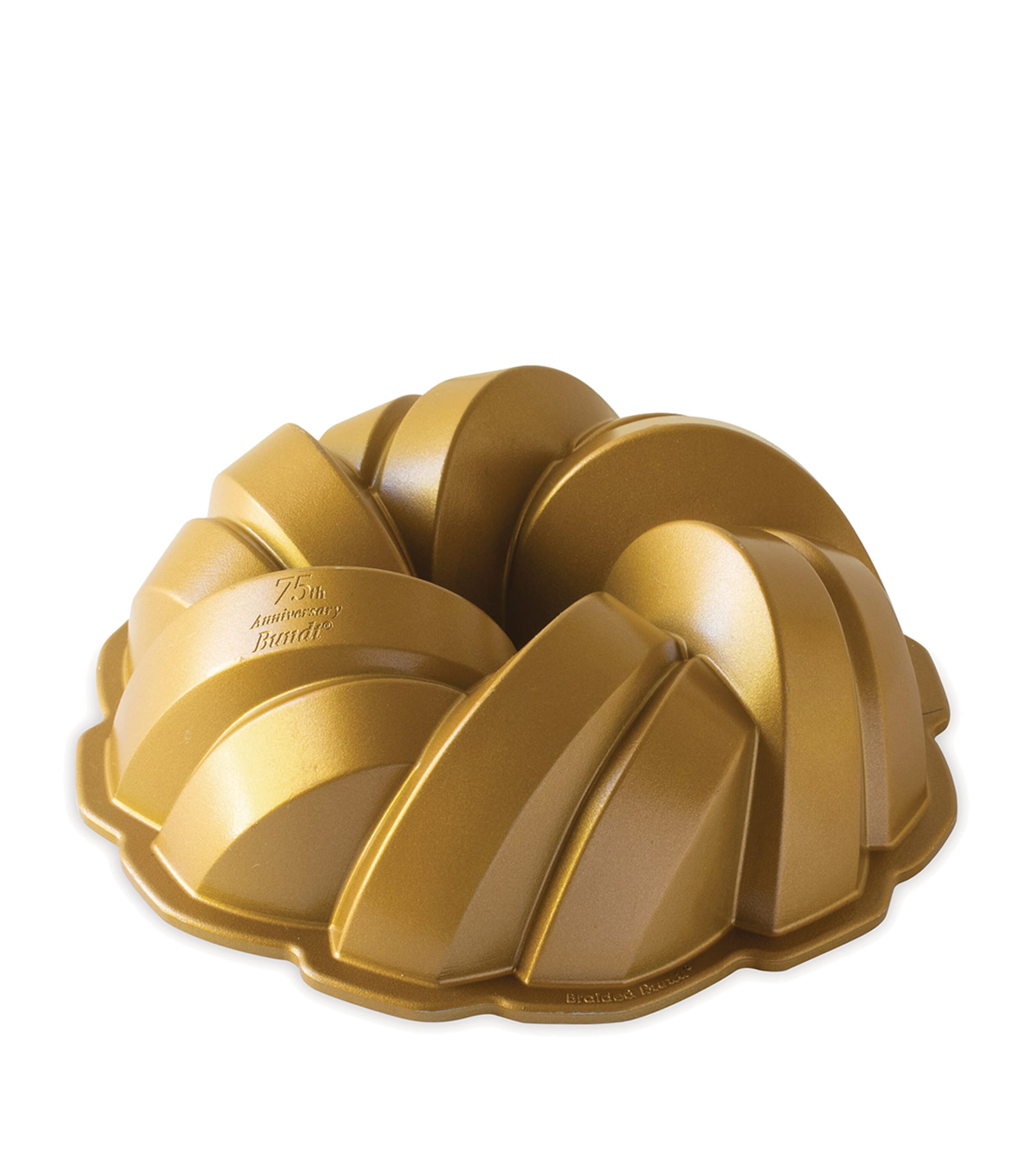 75th Anniversary Braided Bundt Pan (27cm) GOLD Image 2