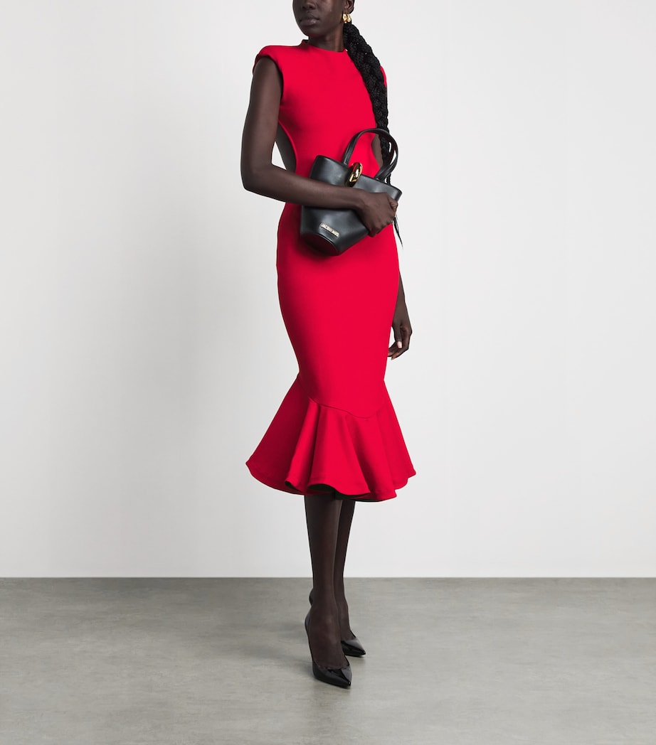 Jacquemus Womens Palmier Midi Dress Red Image 2