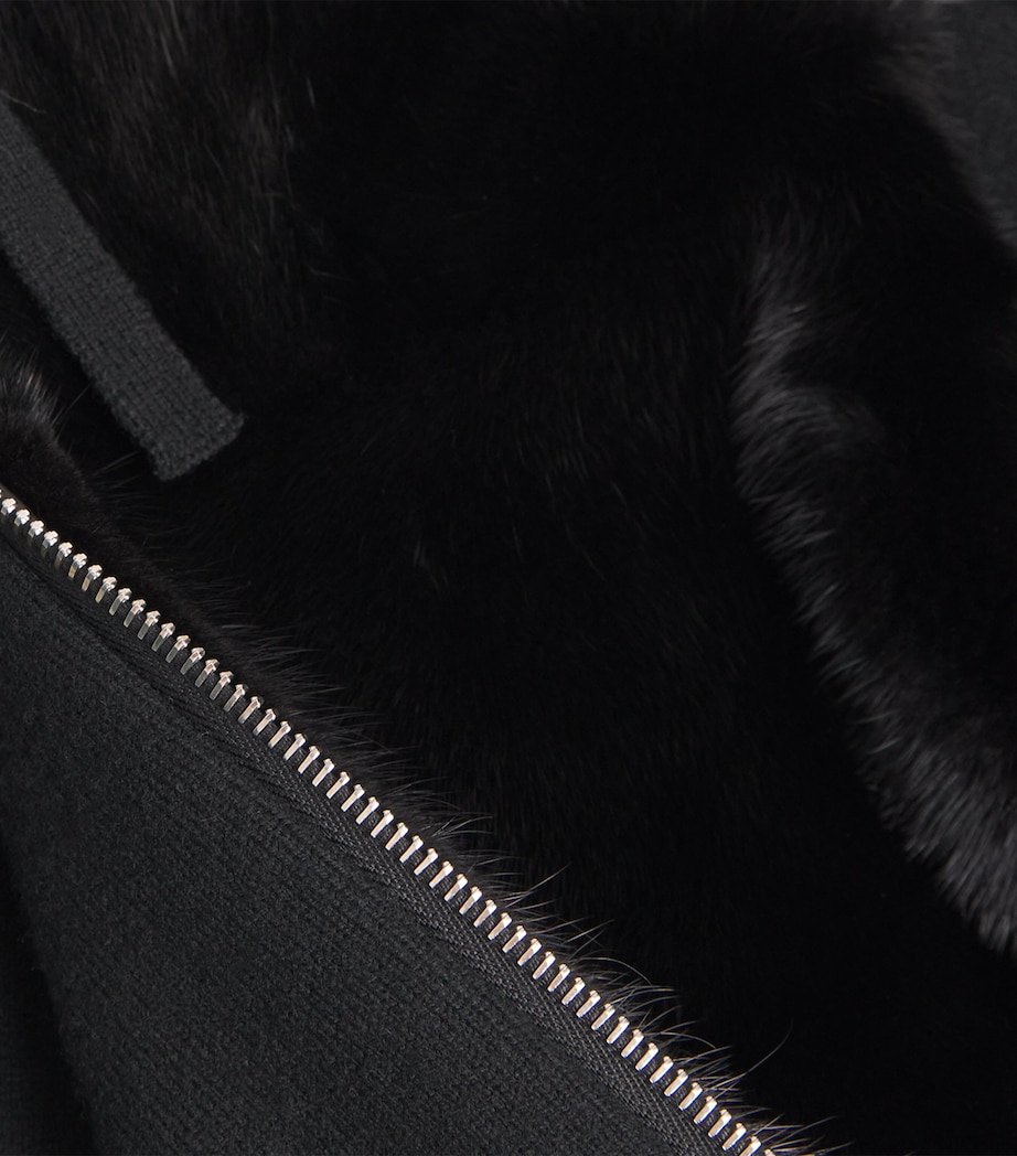 Mink-Wool-Silk Zip-Up Hoodie C99 Image 5