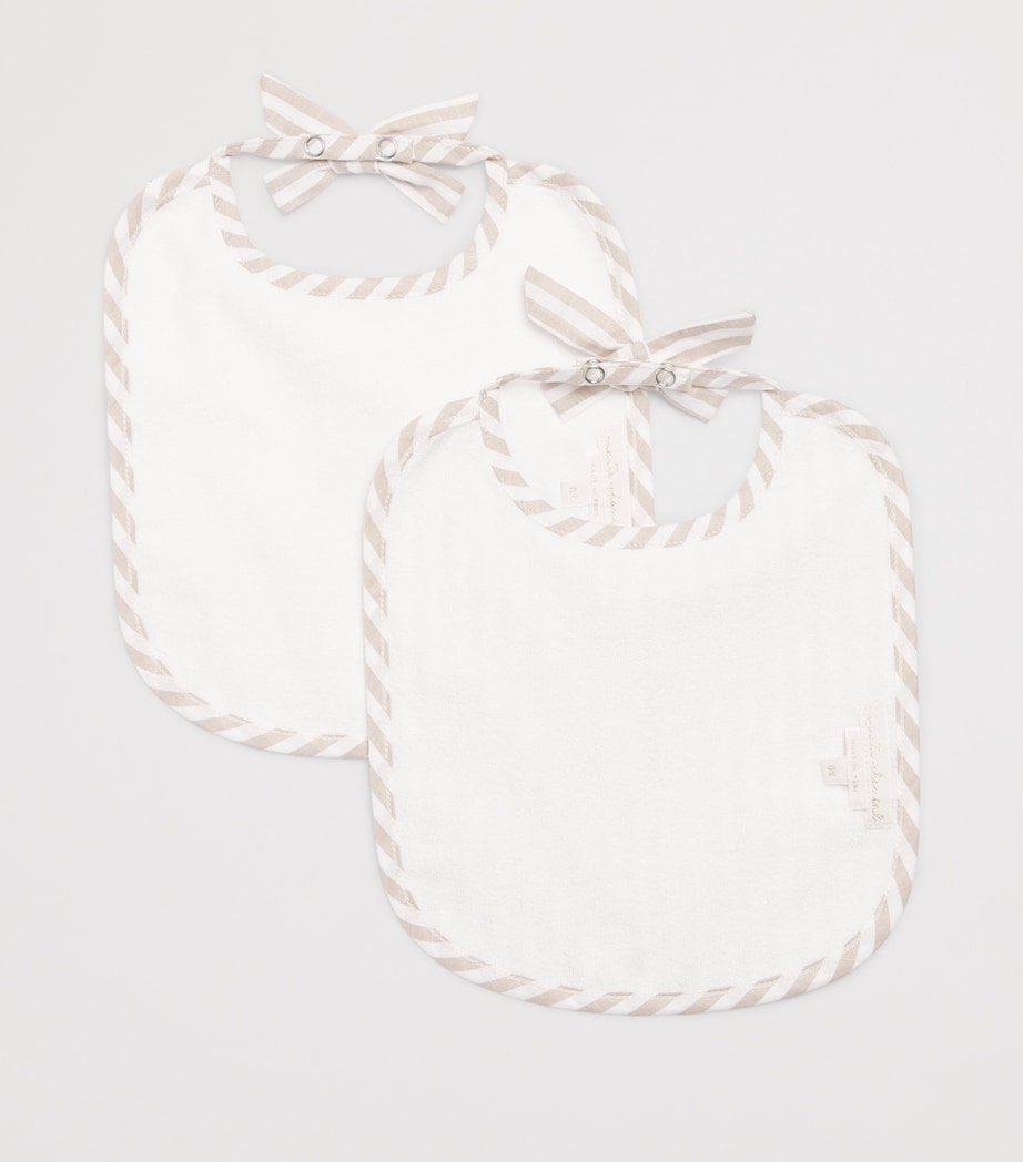 Pima Cotton April Race Car Bibs (Set of 2) IVORY/SEPIA Image 2