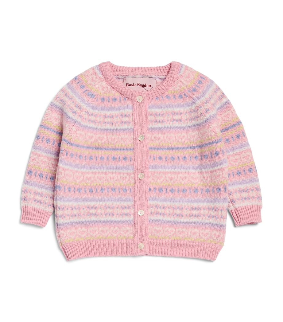 Rosie Sugden Cashmere Cardigan (3 Months - 3 Years) Lily Fairisle Image 1