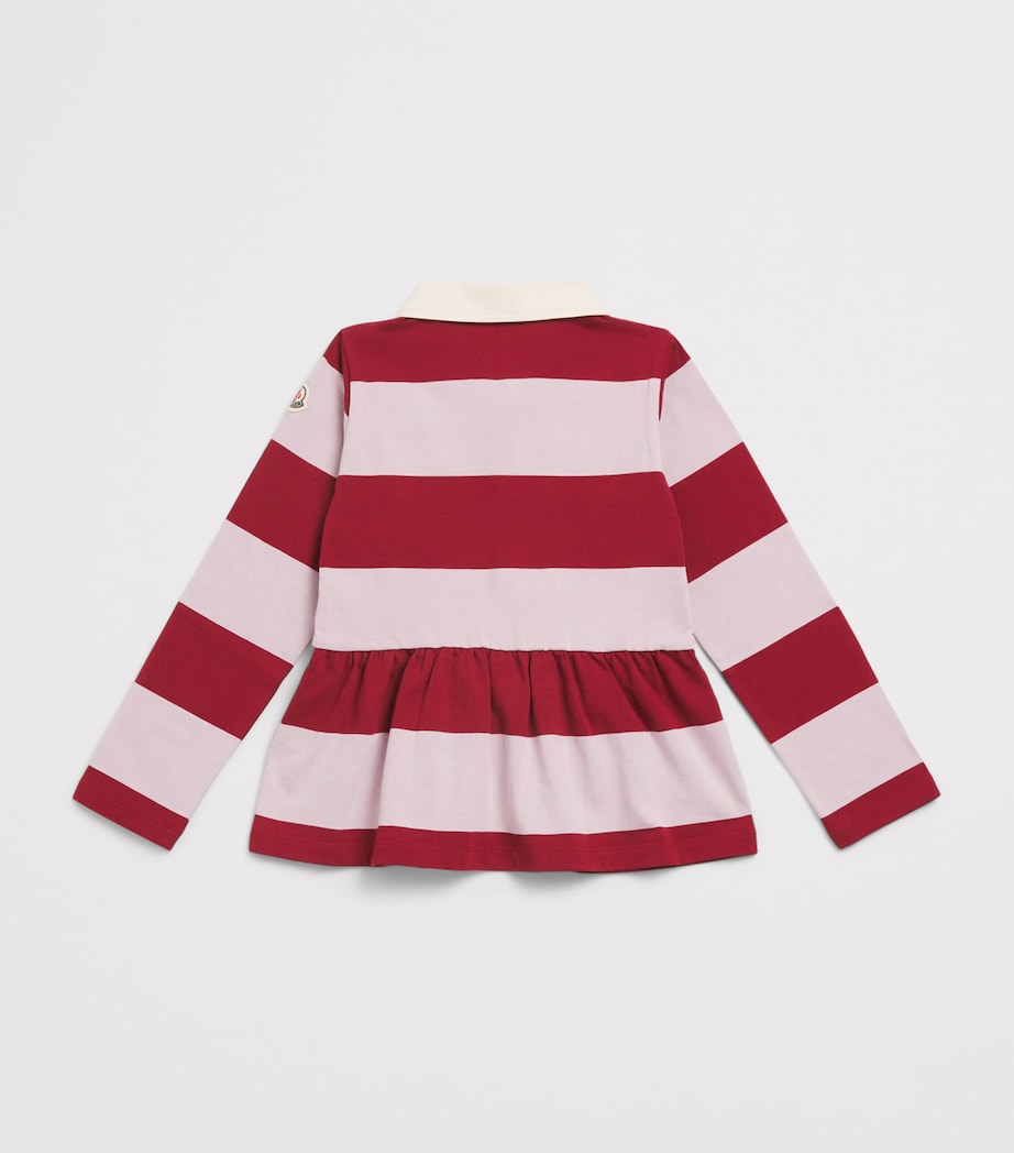Moncler Enfant Cotton Stripe Peplum Rugby Shirt (8-10 Years) Image 2