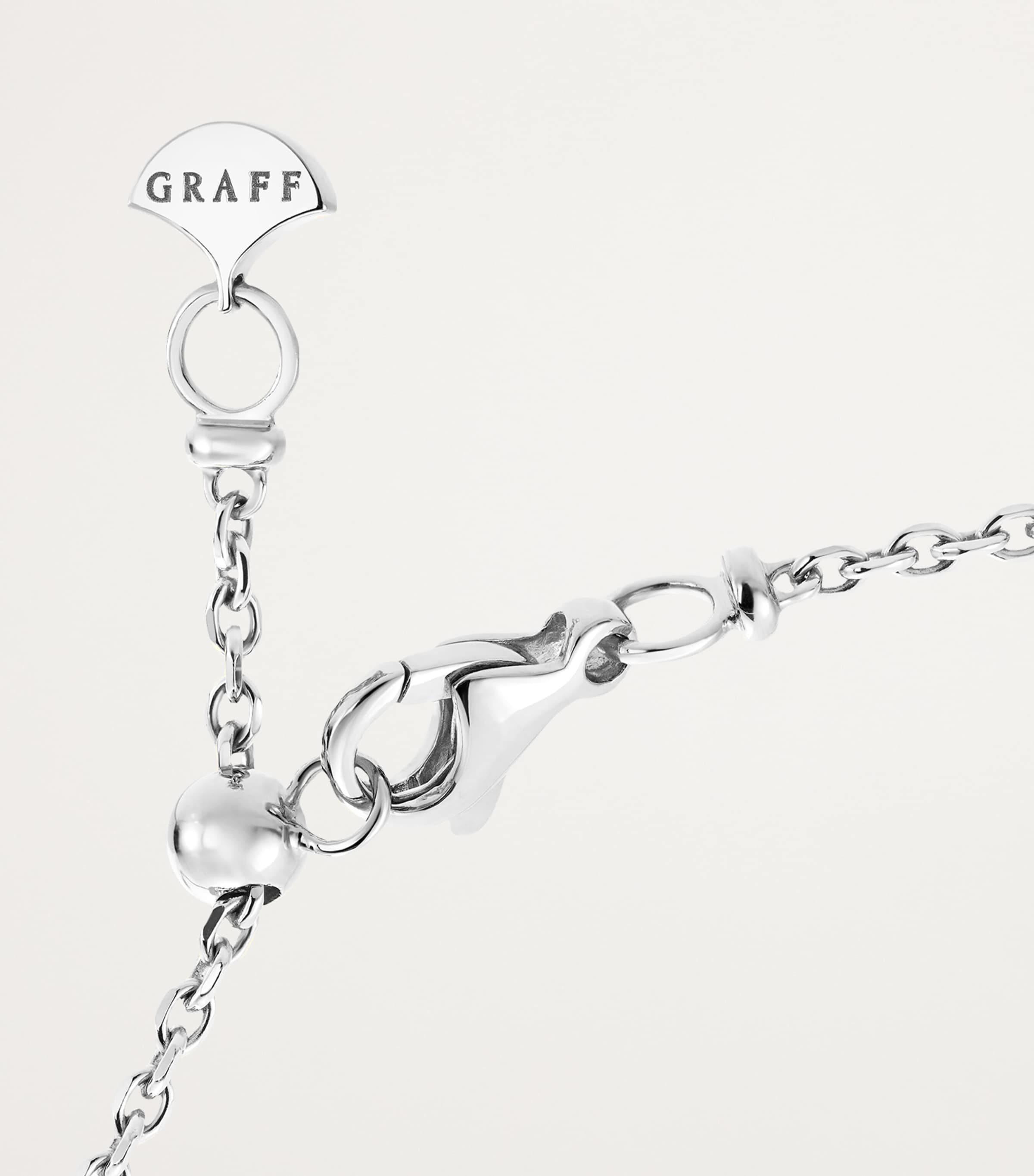 White Gold and Diamond Butterfly Necklace WHITE GOLD Image 3