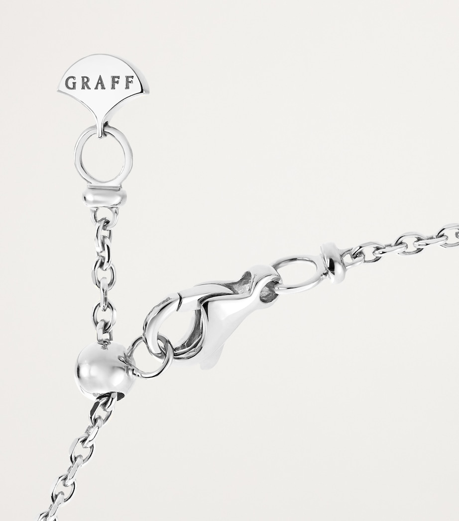 White Gold and Diamond Butterfly Necklace WHITE GOLD Image 3