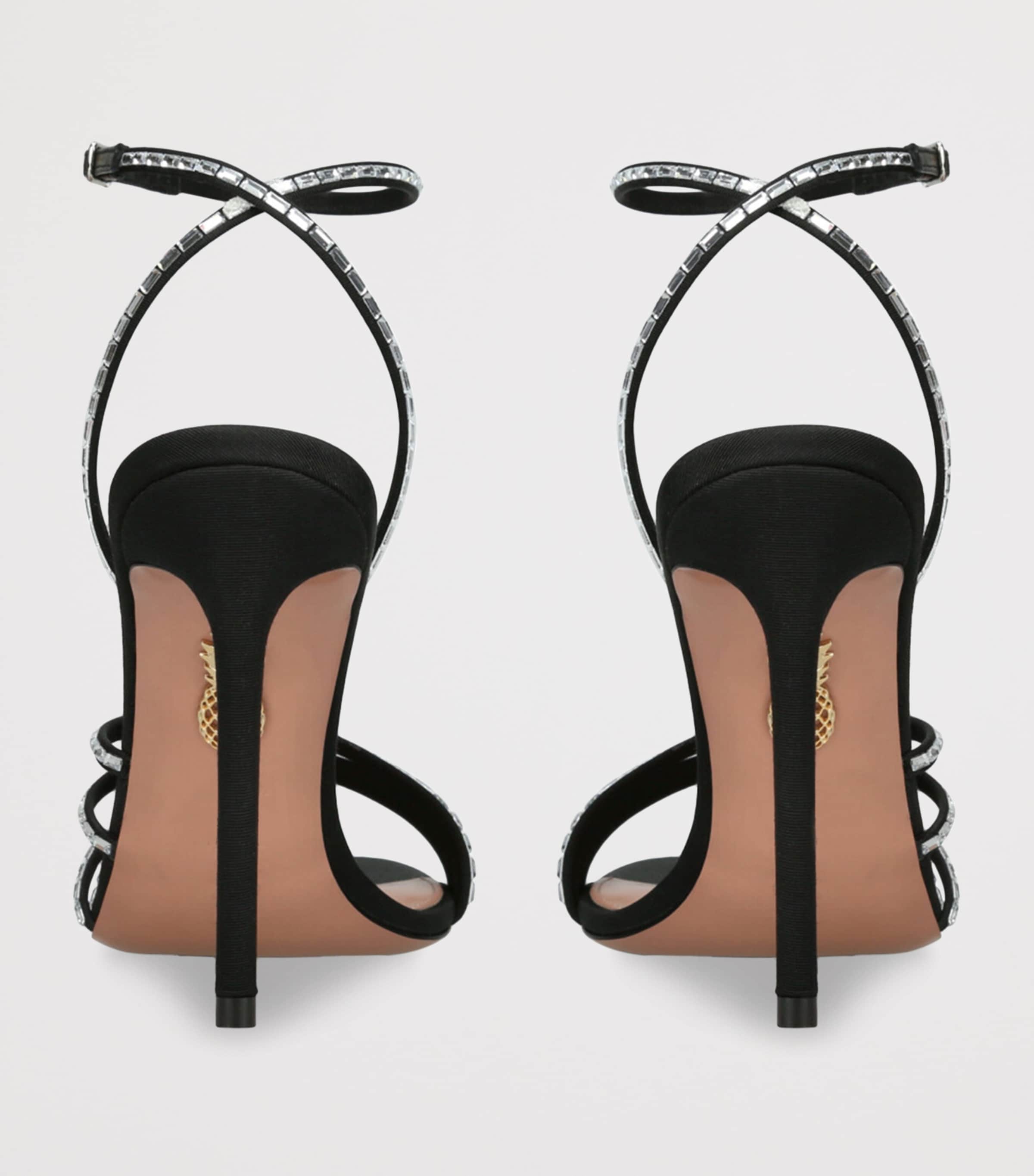 Suede Embellished Mistica Sandals 105 BLACK Image 2