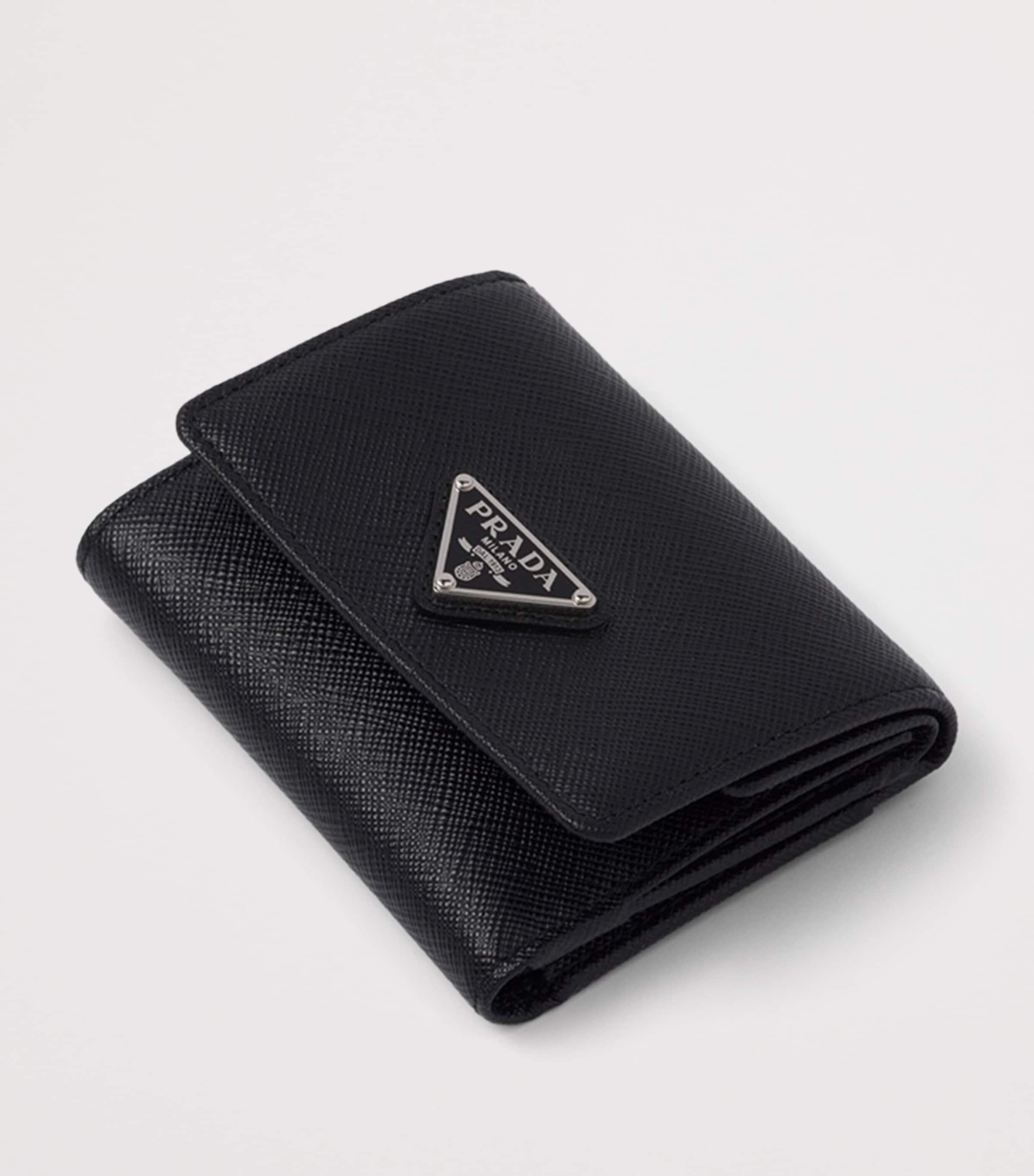 Prada Small Saffiano Leather Wallet Black Image 2