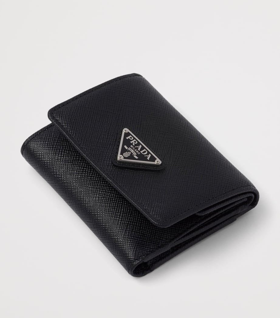 Prada Small Saffiano Leather Wallet Black Image 2