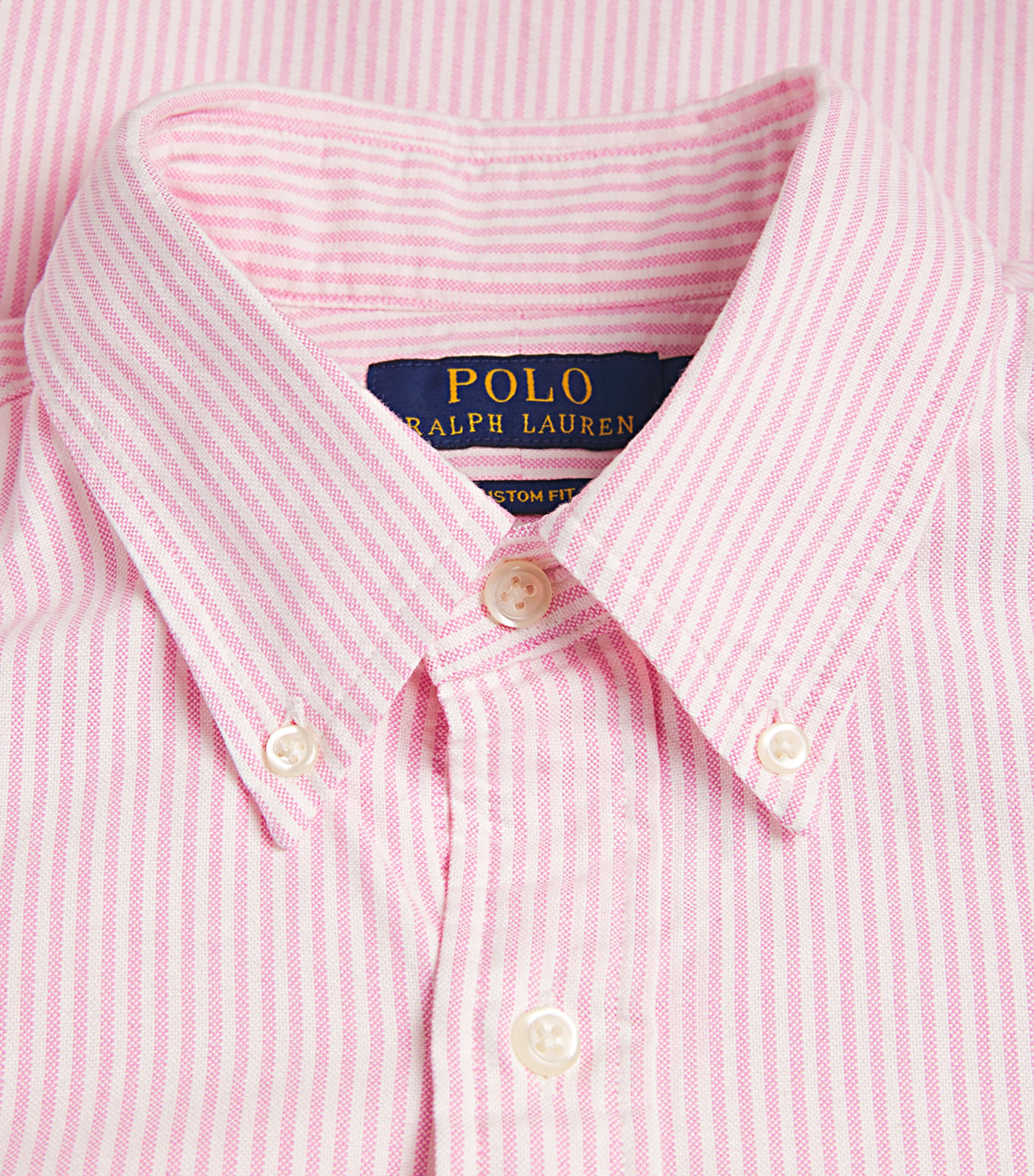 Cotton Striped Oxford Shirt PINK MU Image 5