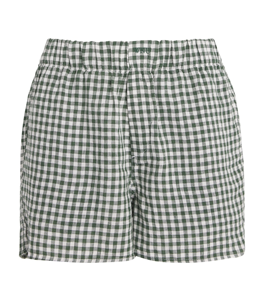 Linen The Boxer Shorts GREEN Image 1