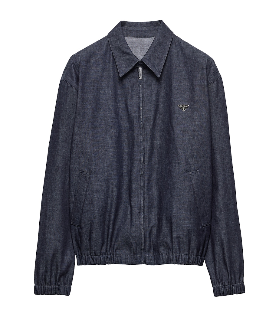 Chambray Denim Blouson Jacket F0008 Image 1