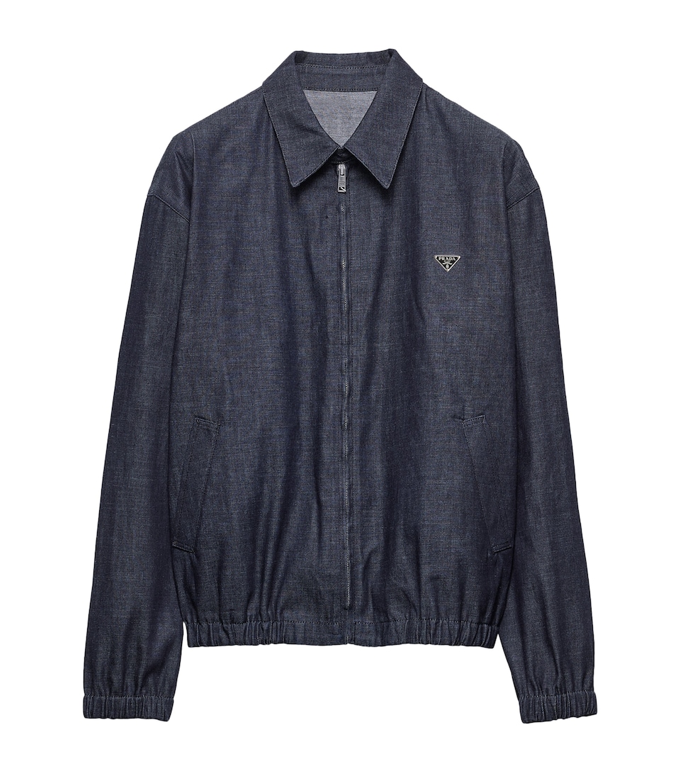 Prada Chambray Denim Blouson Jacket
