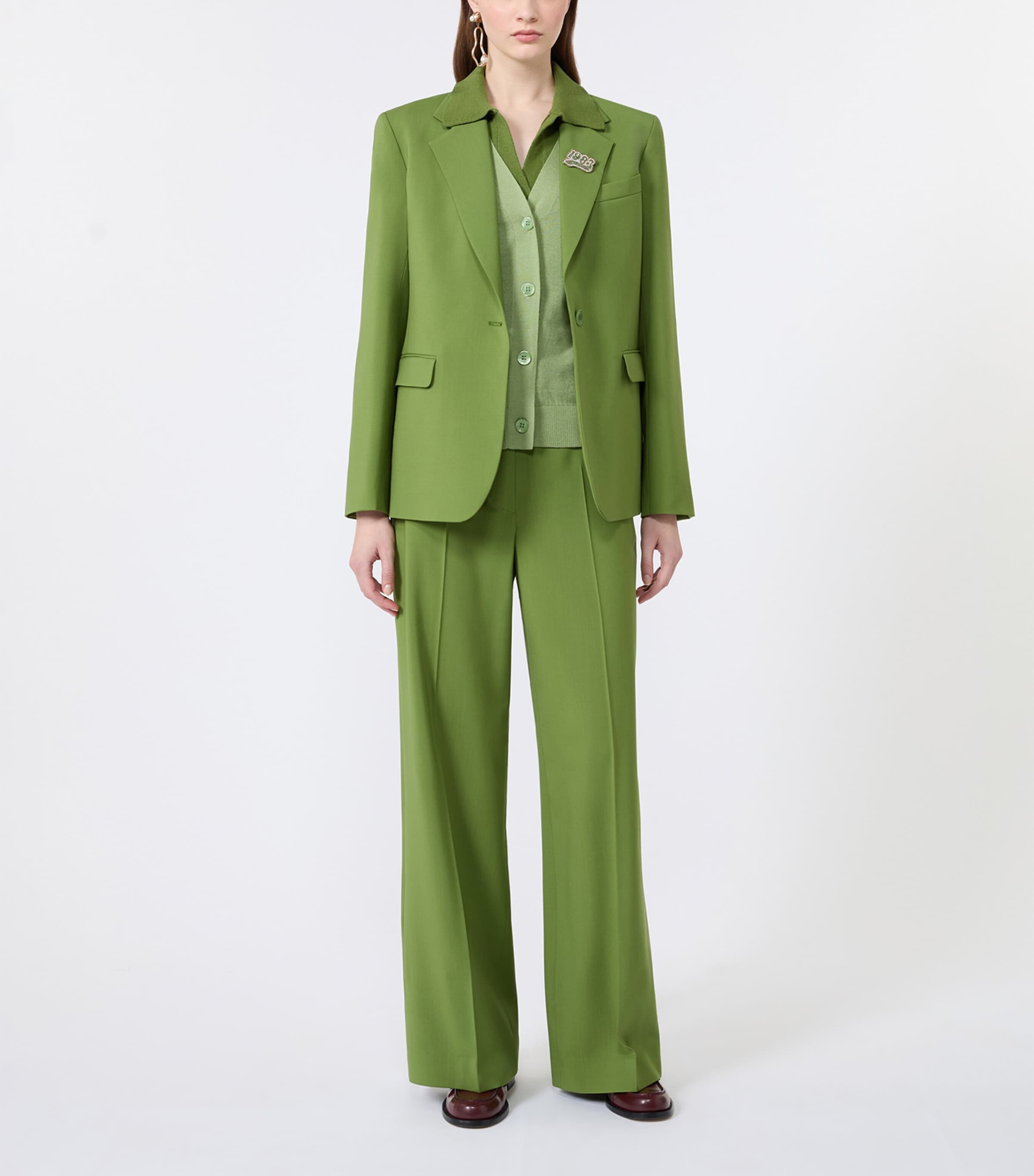 Weekend Max Mara Womens Knitted Polo Shirt Green Image 5