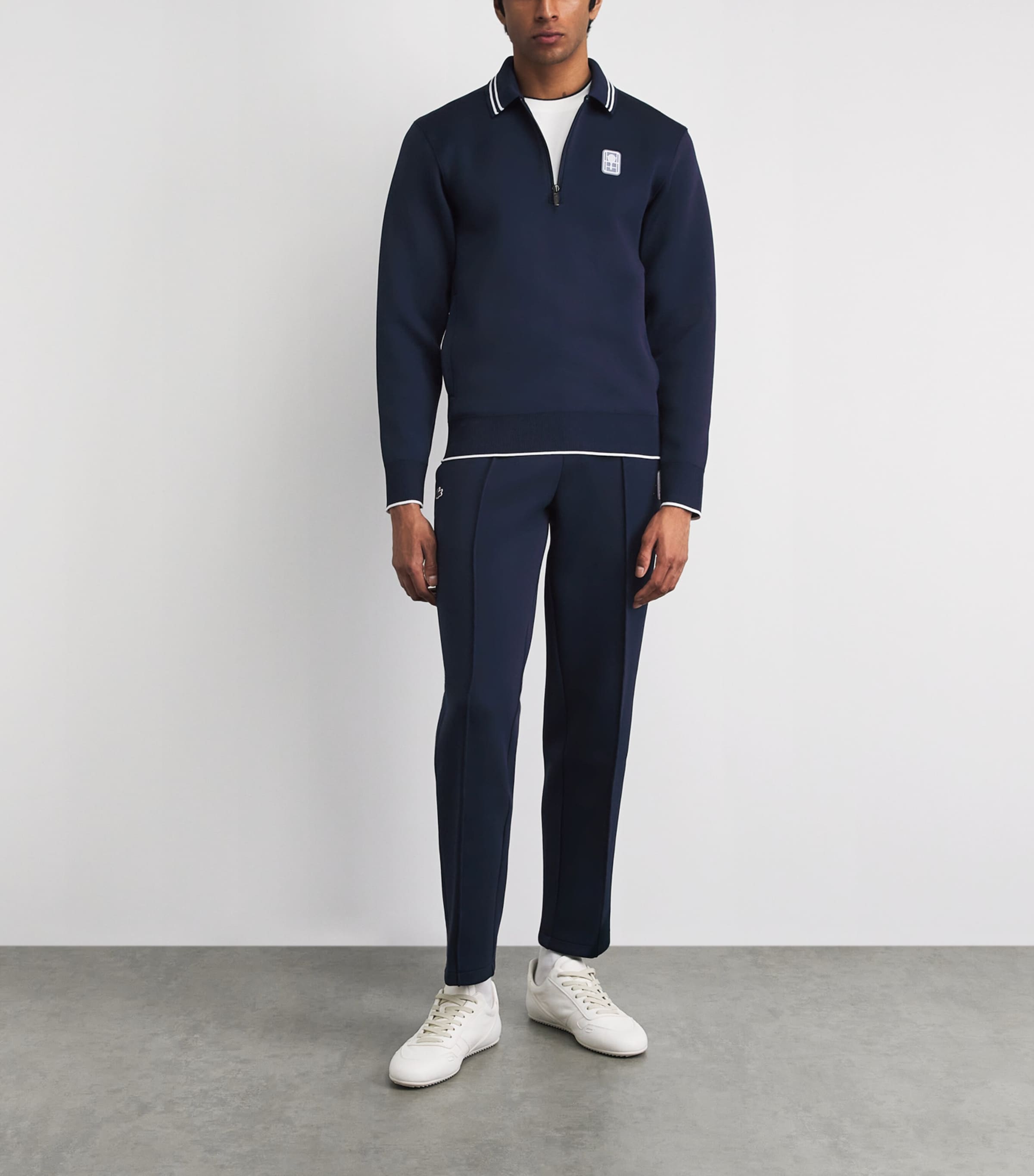 Lacoste Mens Jersey Straight Sweatpants Navy Blue Image 2