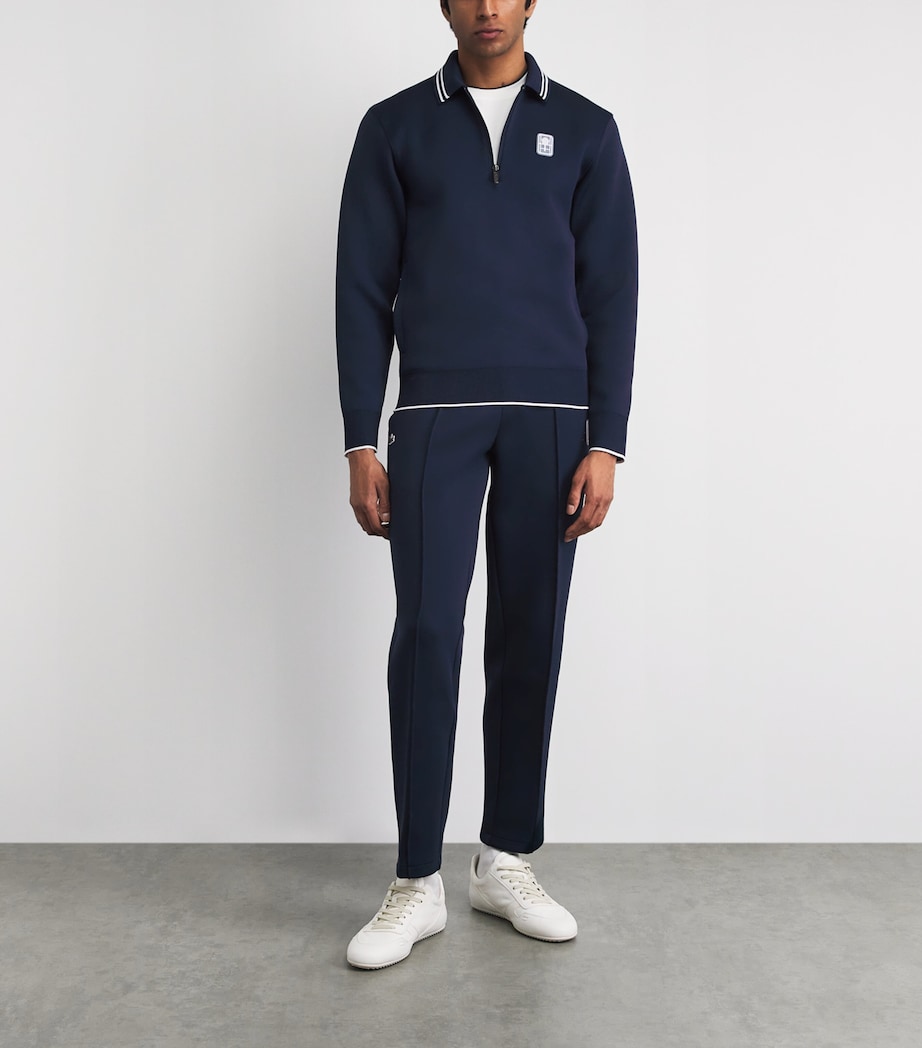 Lacoste Mens Jersey Straight Sweatpants Navy Blue Image 2