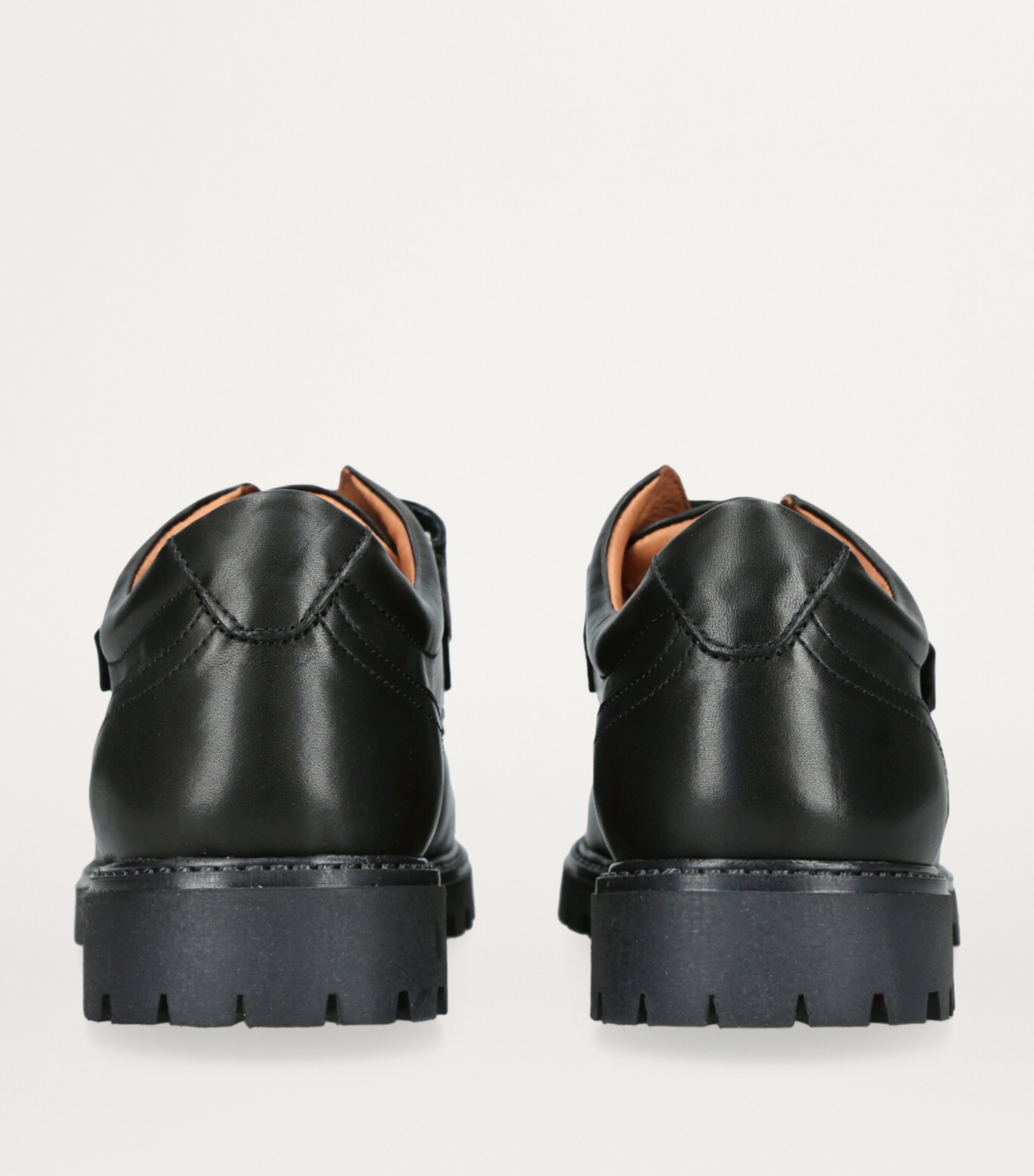 papouelli Leather Harry School Shoes Black Image 2