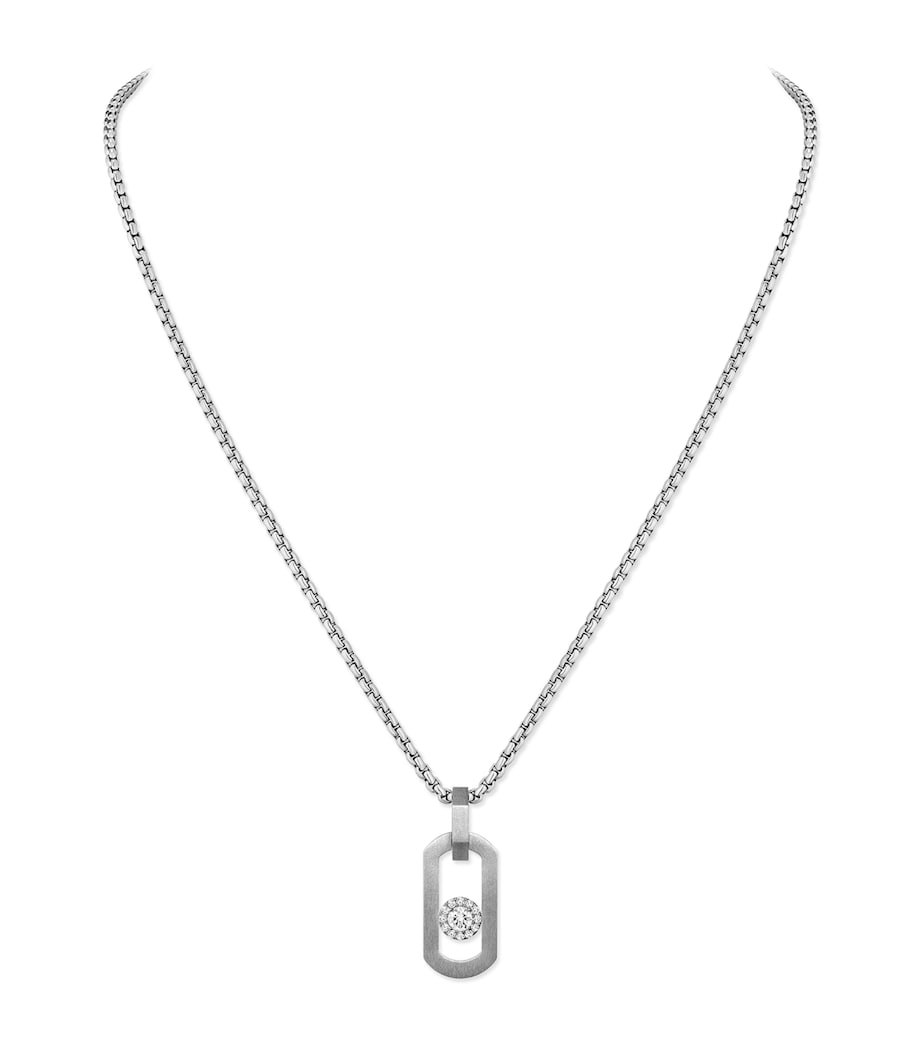 Messika So Move Titanium and Diamond Pendant Necklace (0.29ct) Titanium Image 1