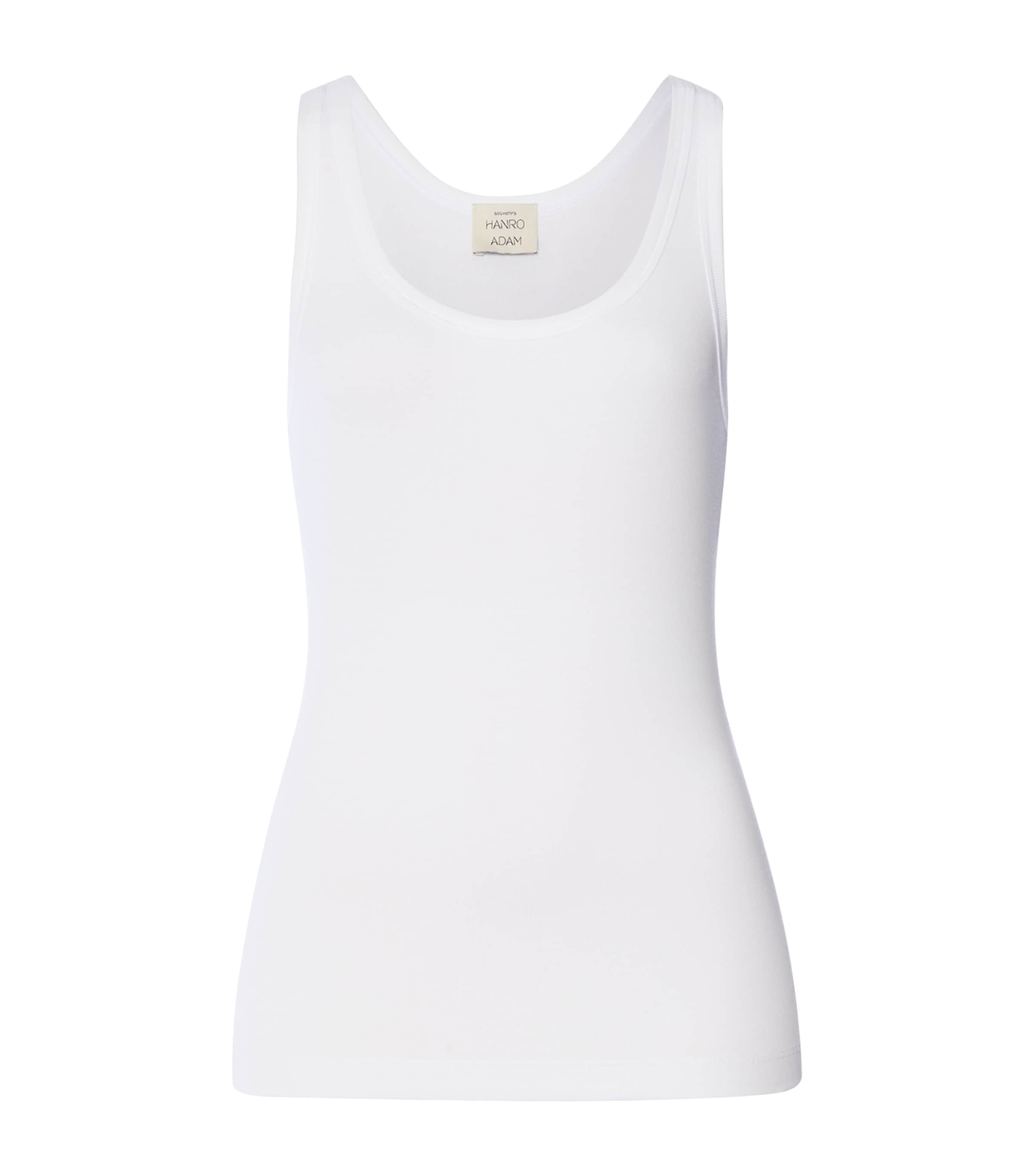 Hanro Womens x Charlotte Adam Stretch-Cotton Tank Top White Image 1
