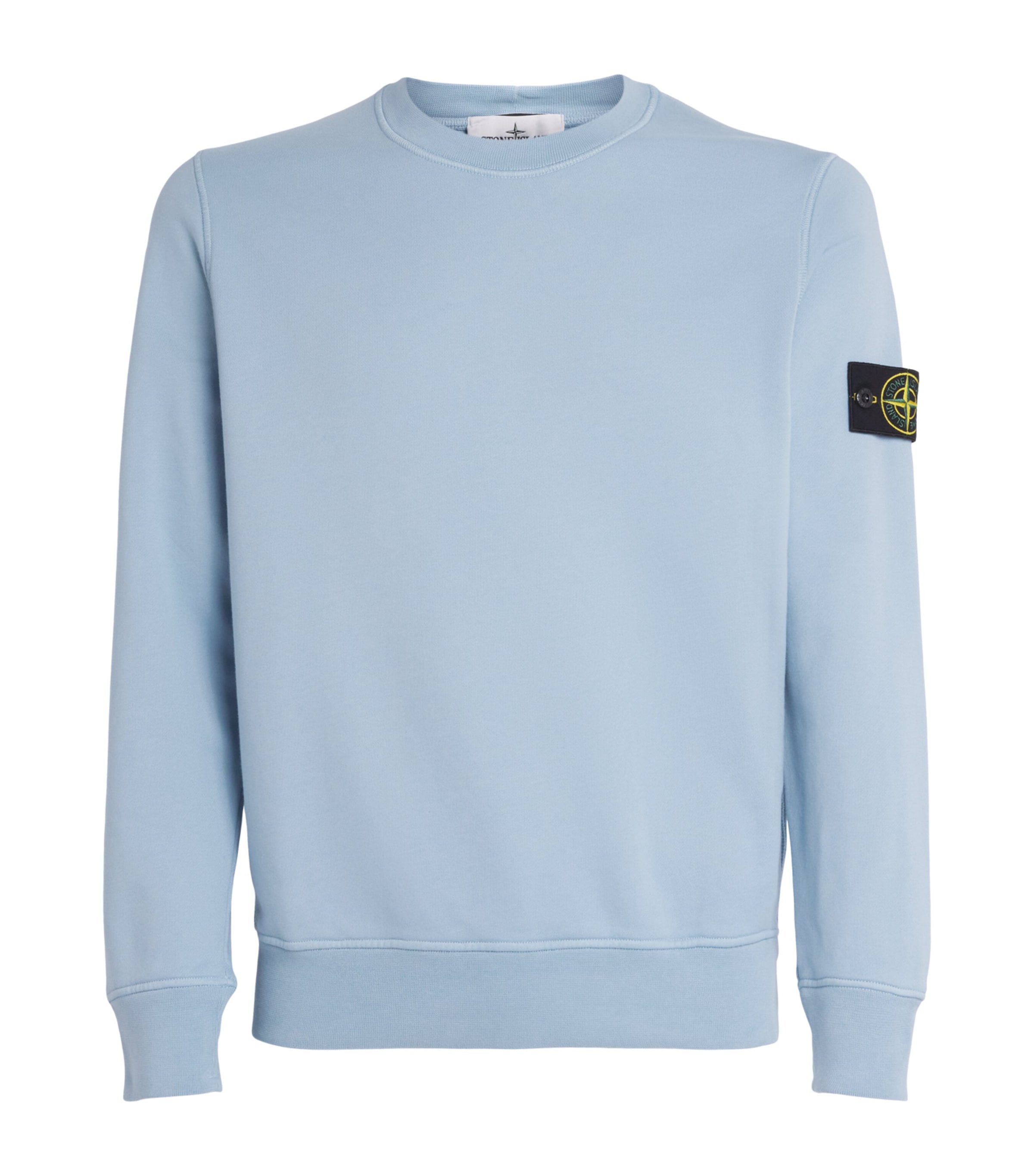 Stone Island Mens Cotton Compass Logo Sweatshirt Image 1