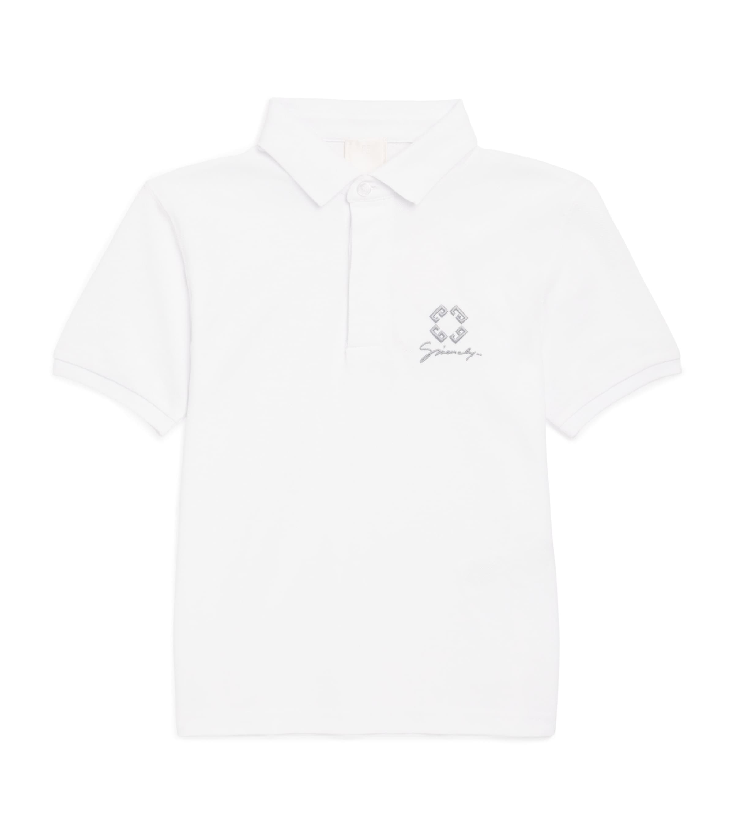 Givenchy Kids' Monogram 72 Polo Shirt In White